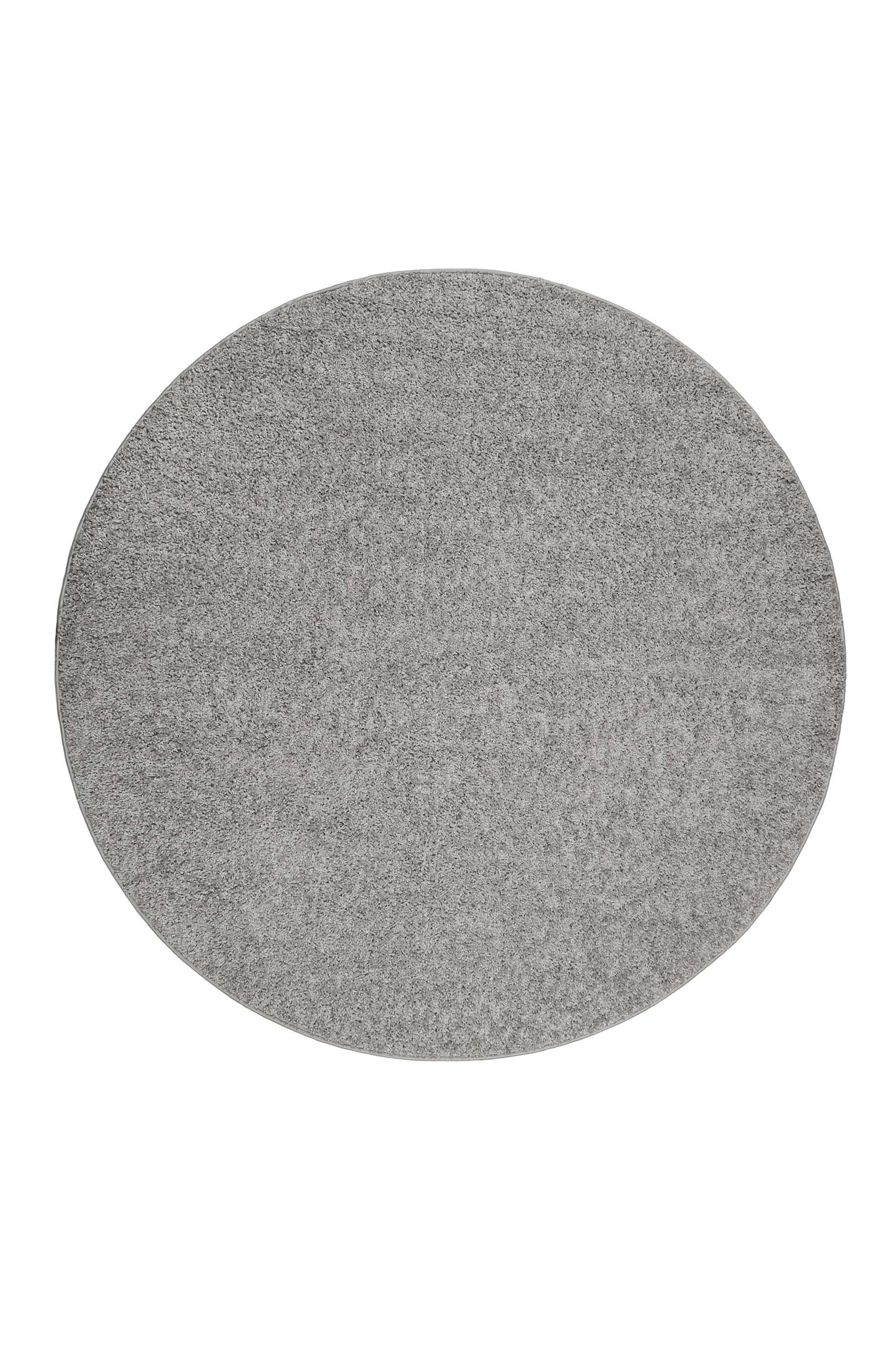 Esprit Teppich Rund Hellgrau Hochflor 