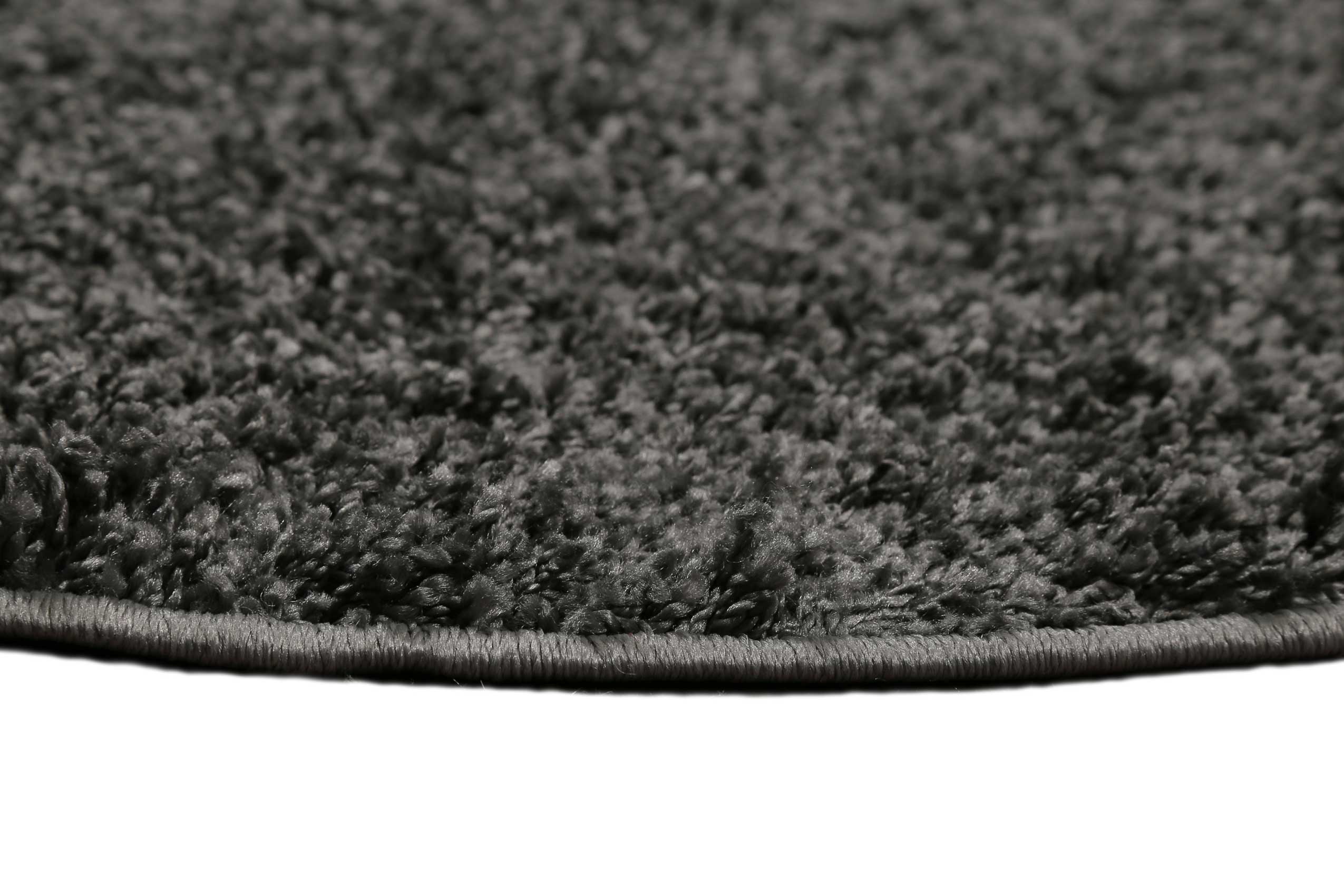 Esprit Teppich Rund Anthrazit Hochflor 