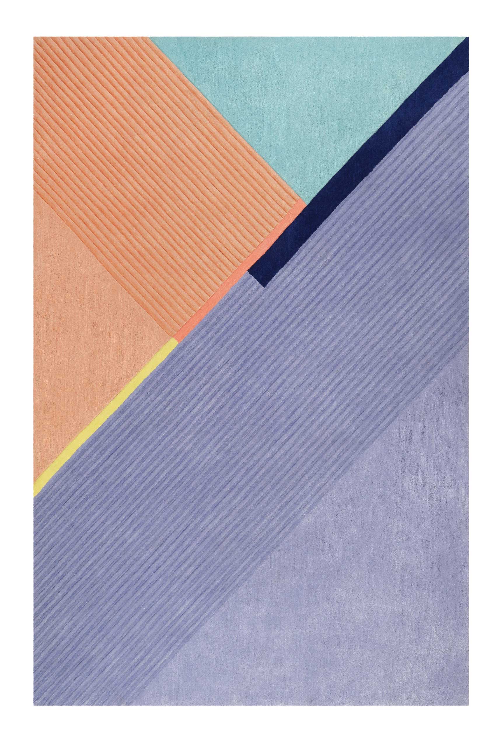 Esprit Teppich Blau Lachs Kurzflor » XAZ « - Ansicht 1