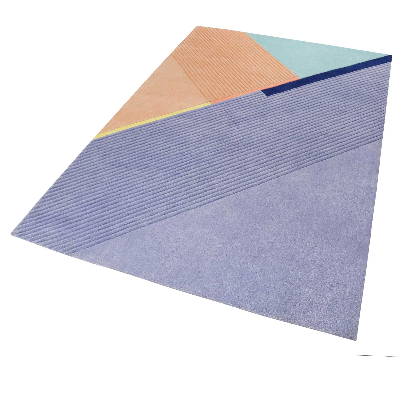Esprit Teppich Blau Lachs Kurzflor » XAZ « - Ansicht 2
