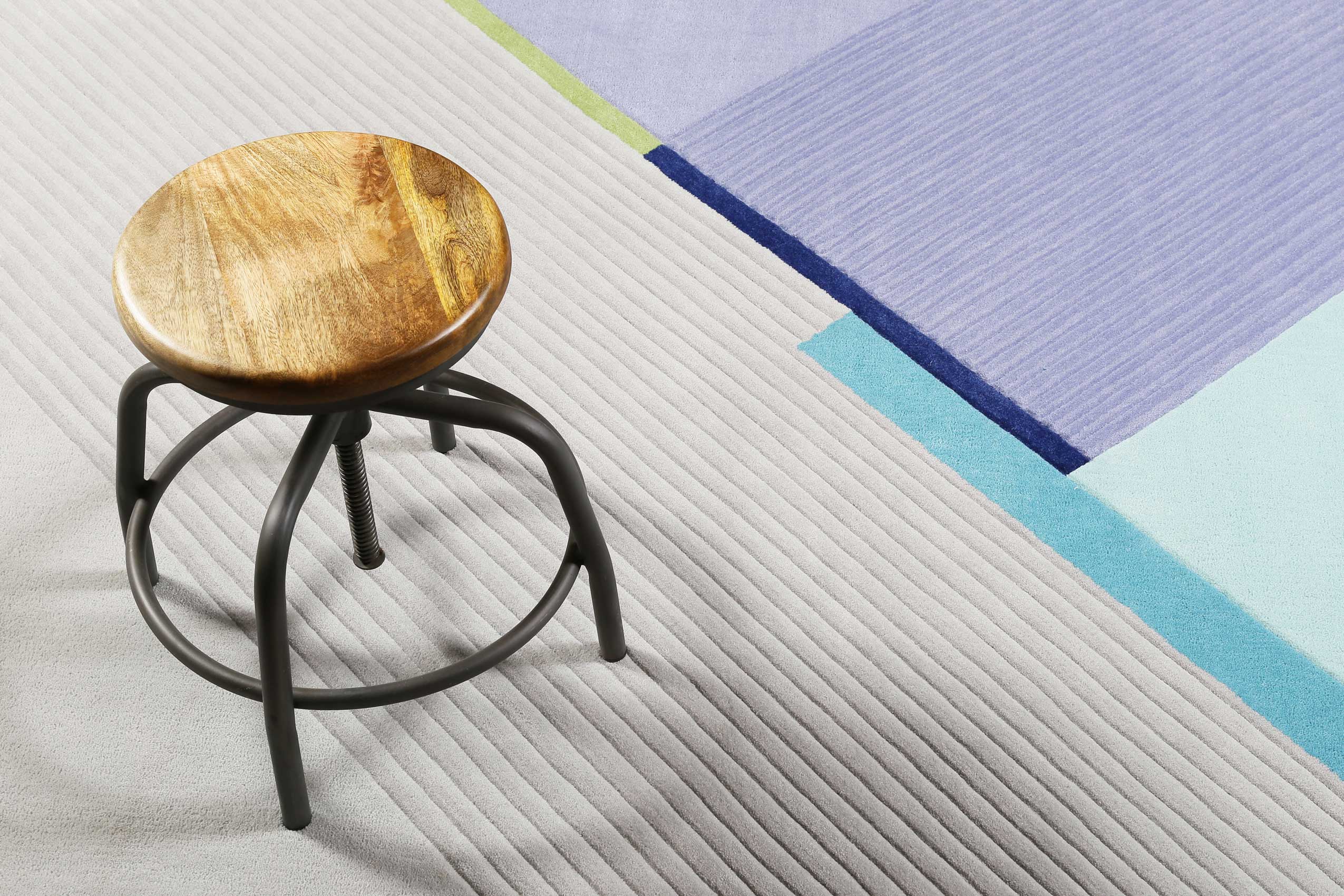Esprit Teppich Grau Blau Kurzflor » XAZ « - Ansicht 6