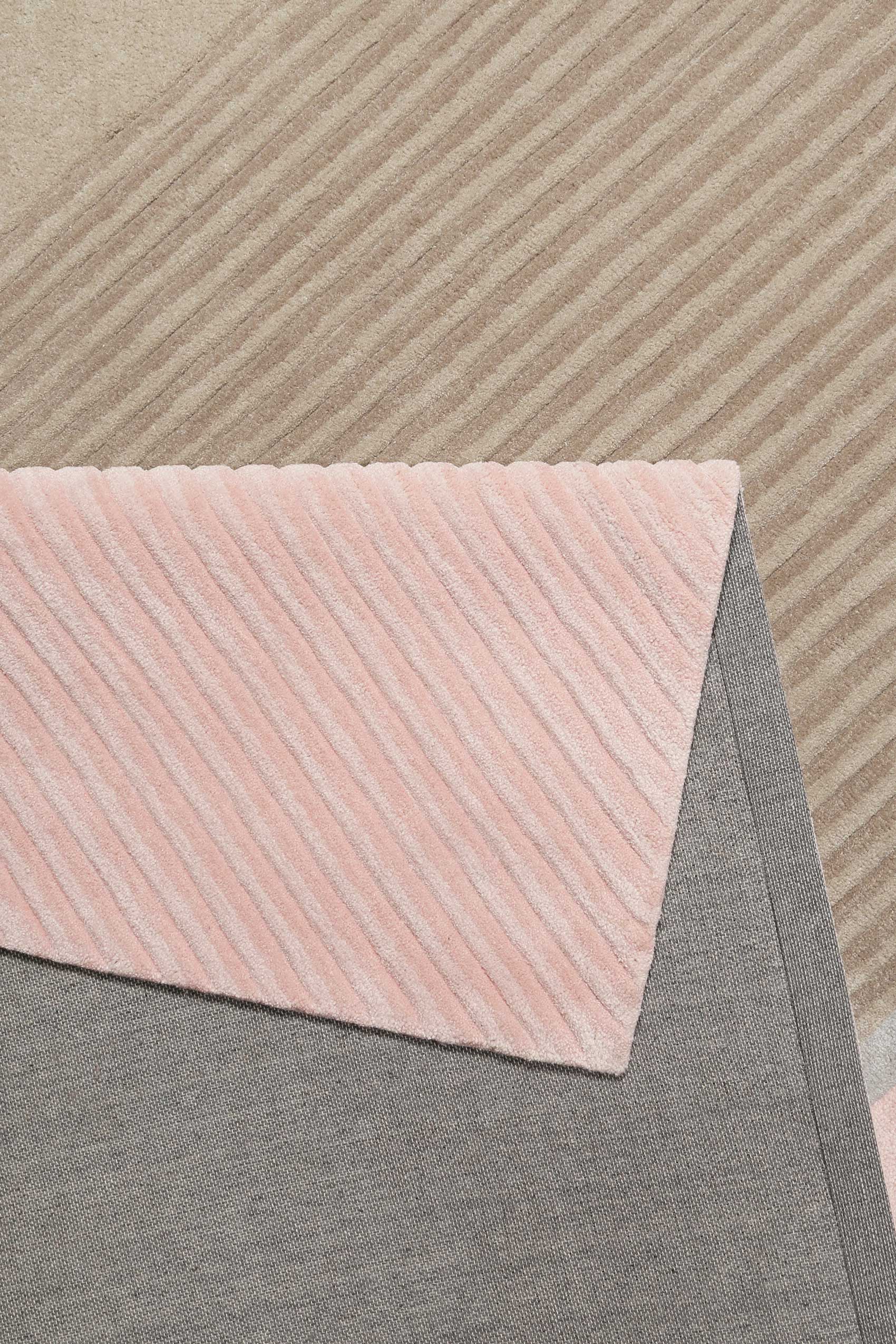 Esprit Teppich Beige Rosa Kurzflor 