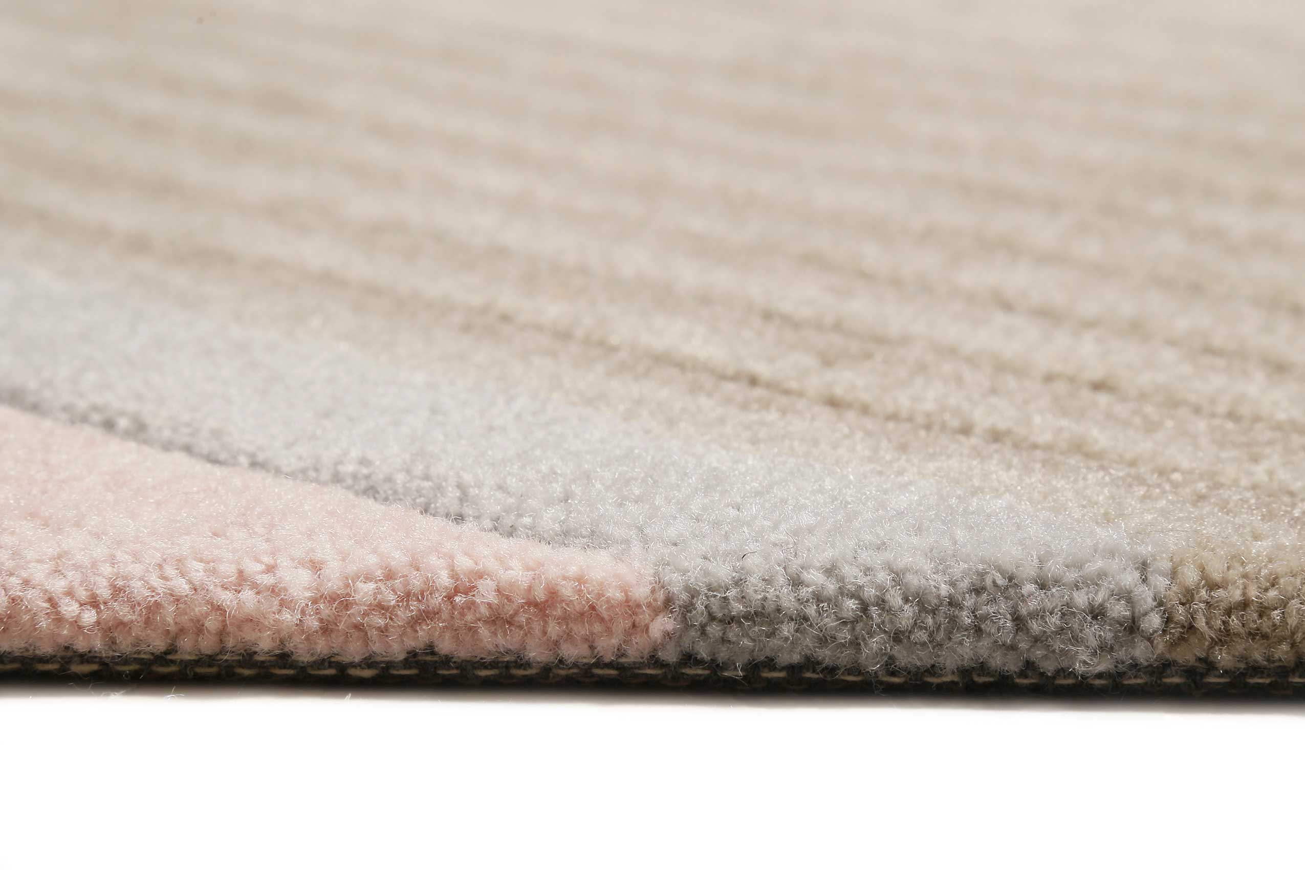 Esprit Teppich Beige Rosa Kurzflor 
