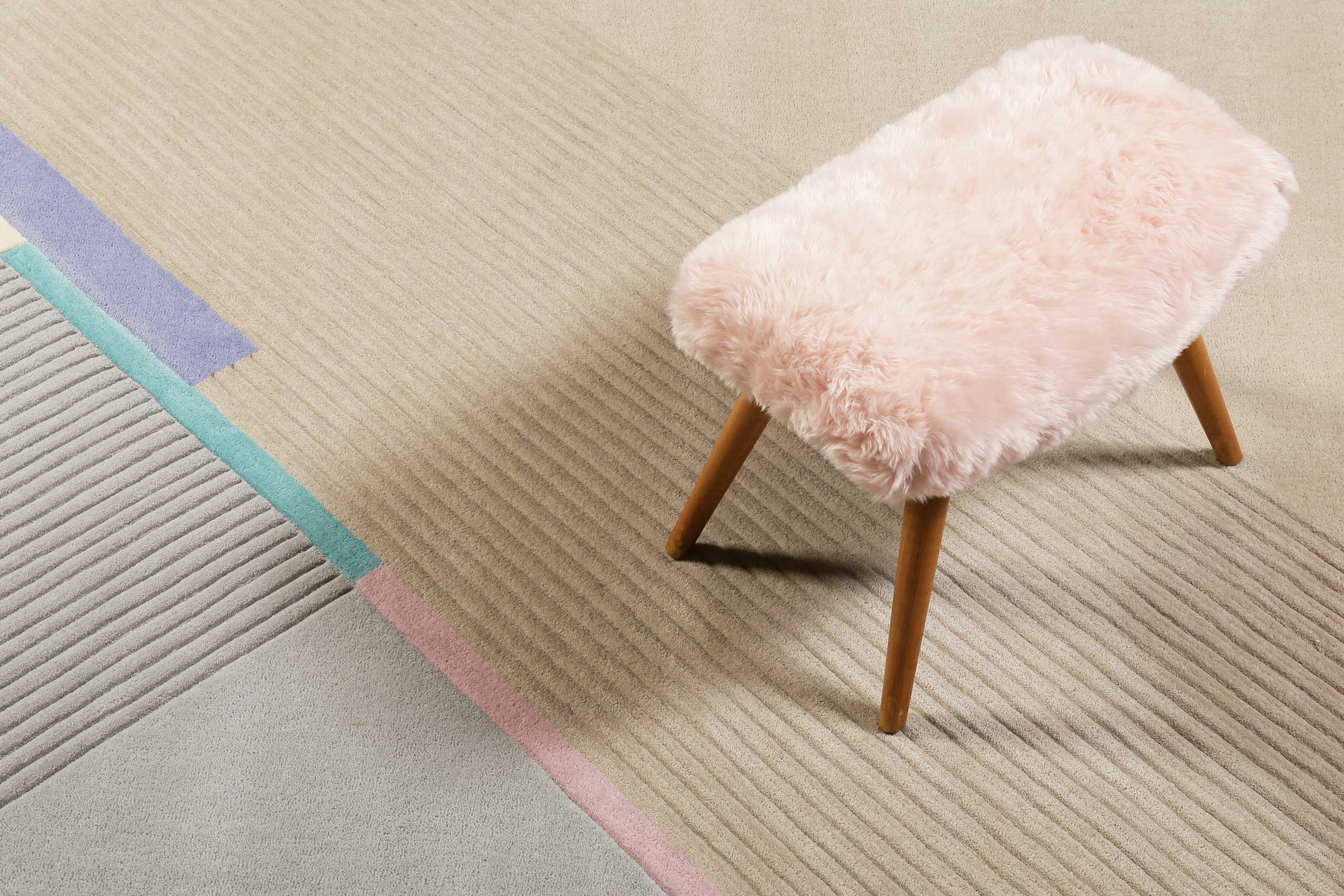 Esprit Teppich Beige Taupe Kurzflor 