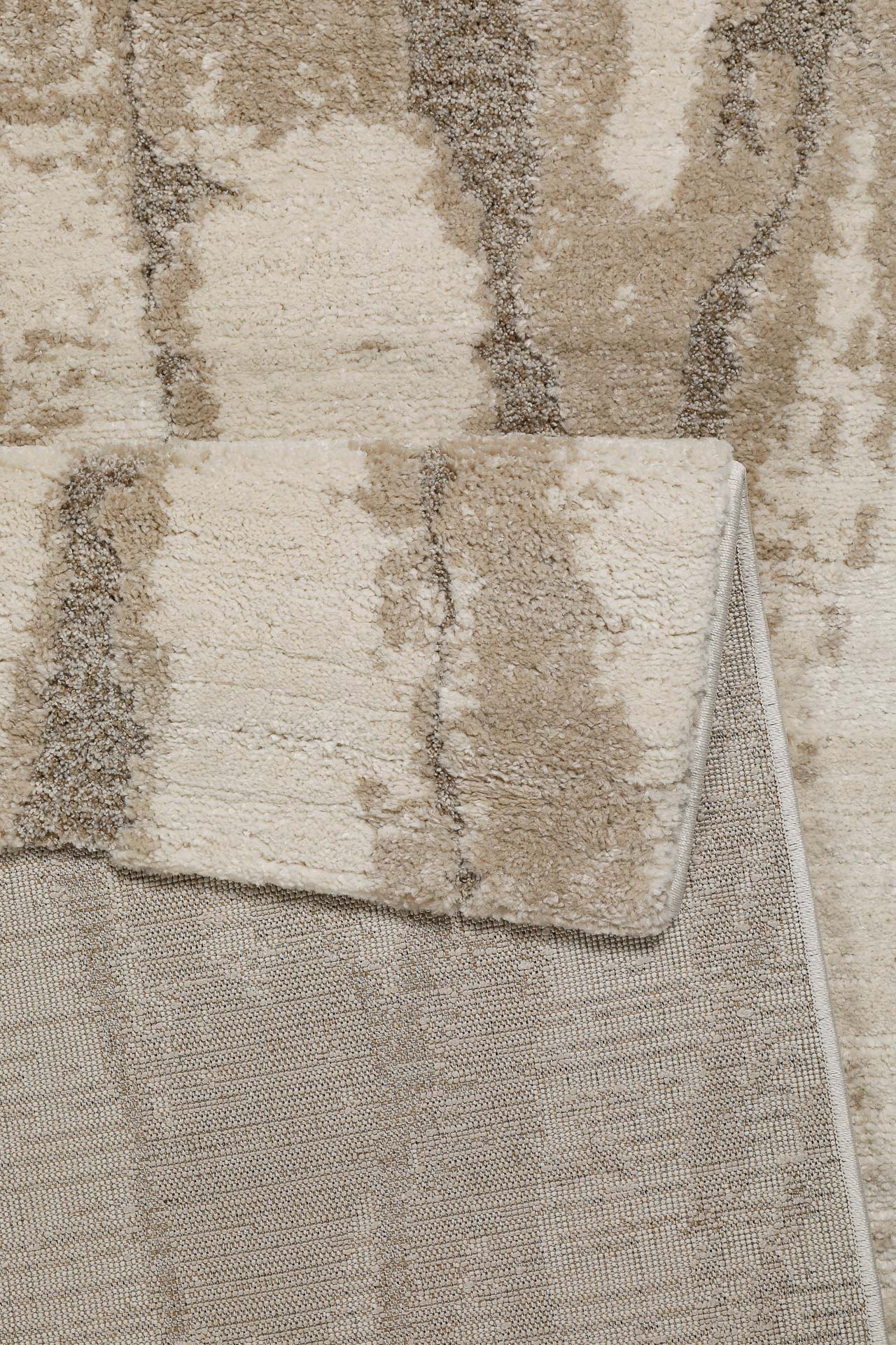 Kurzflor Teppich Creme Beige