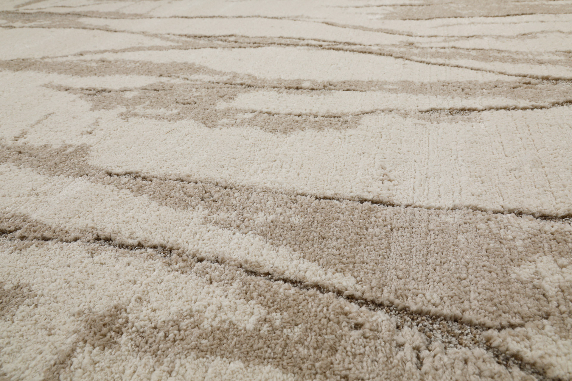 Kurzflor Teppich Creme Beige