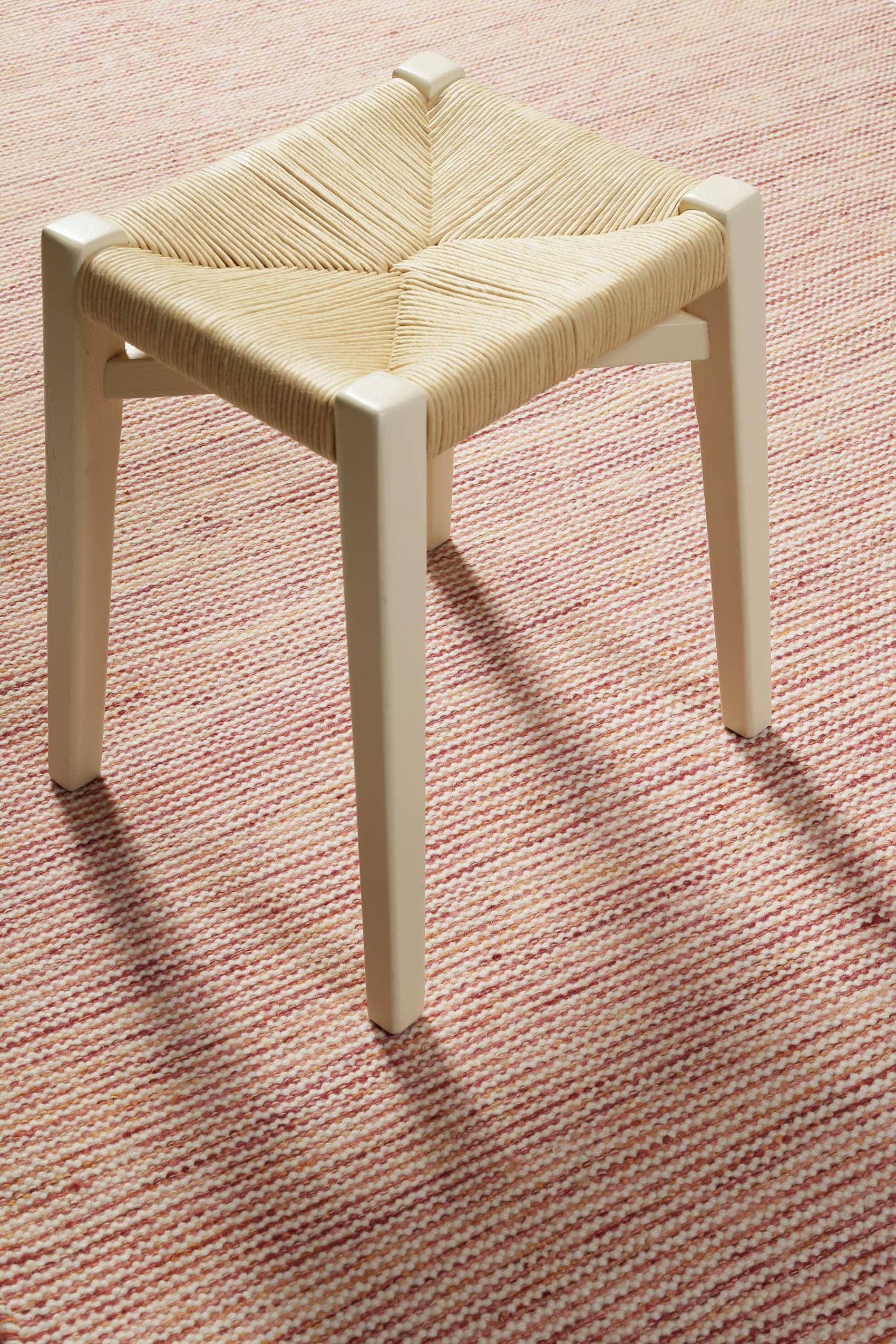 Kelim Teppich Rot Beige meliert aus Wolle 