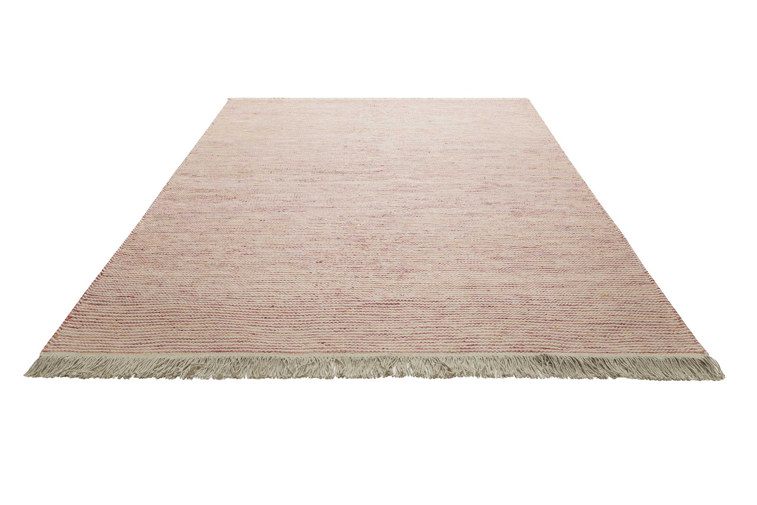 Kelim Teppich Rot Beige meliert aus Wolle 