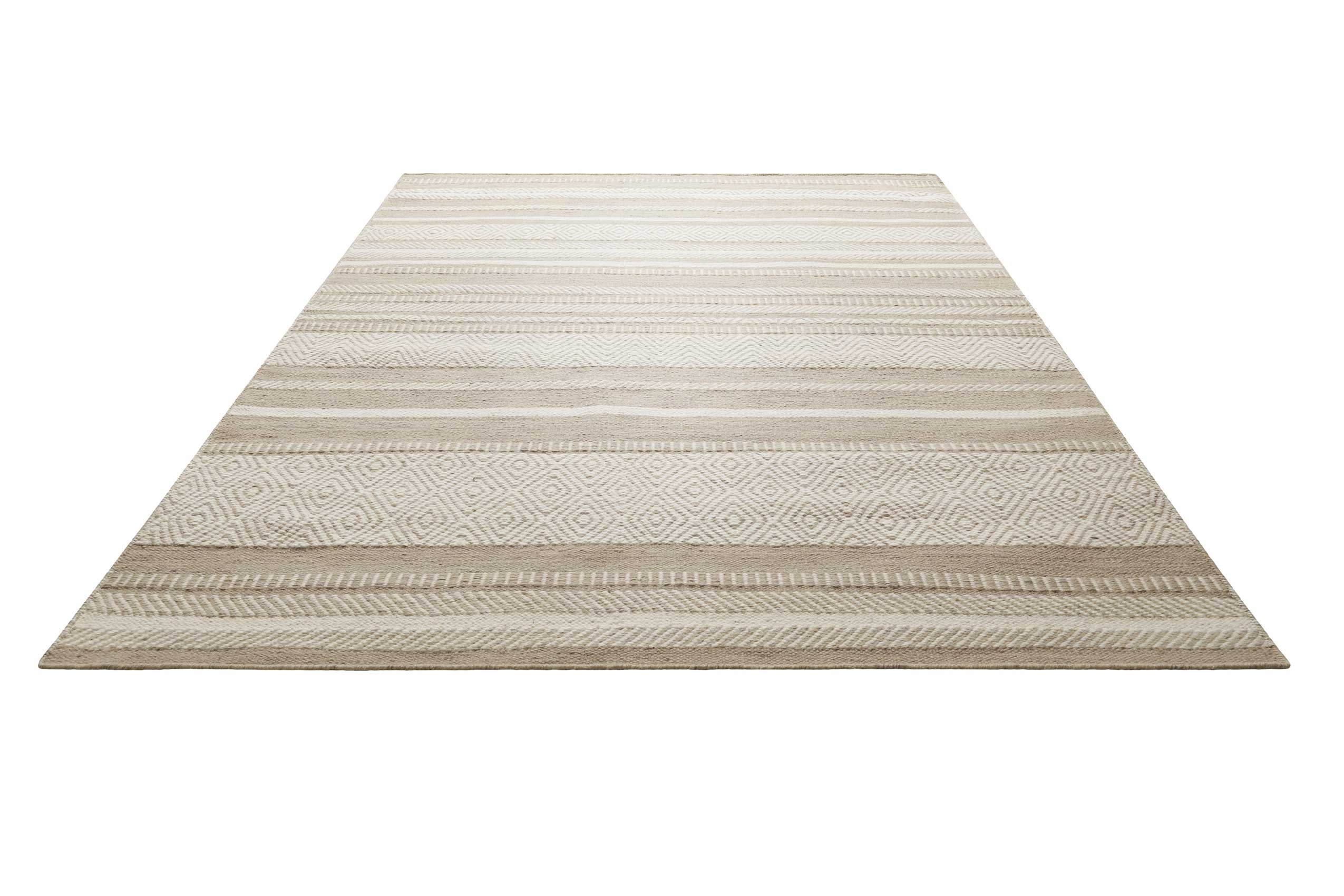 Kelim Teppich Beige Braun aus Wolle » Dijon « Green Looop - Ansicht 2