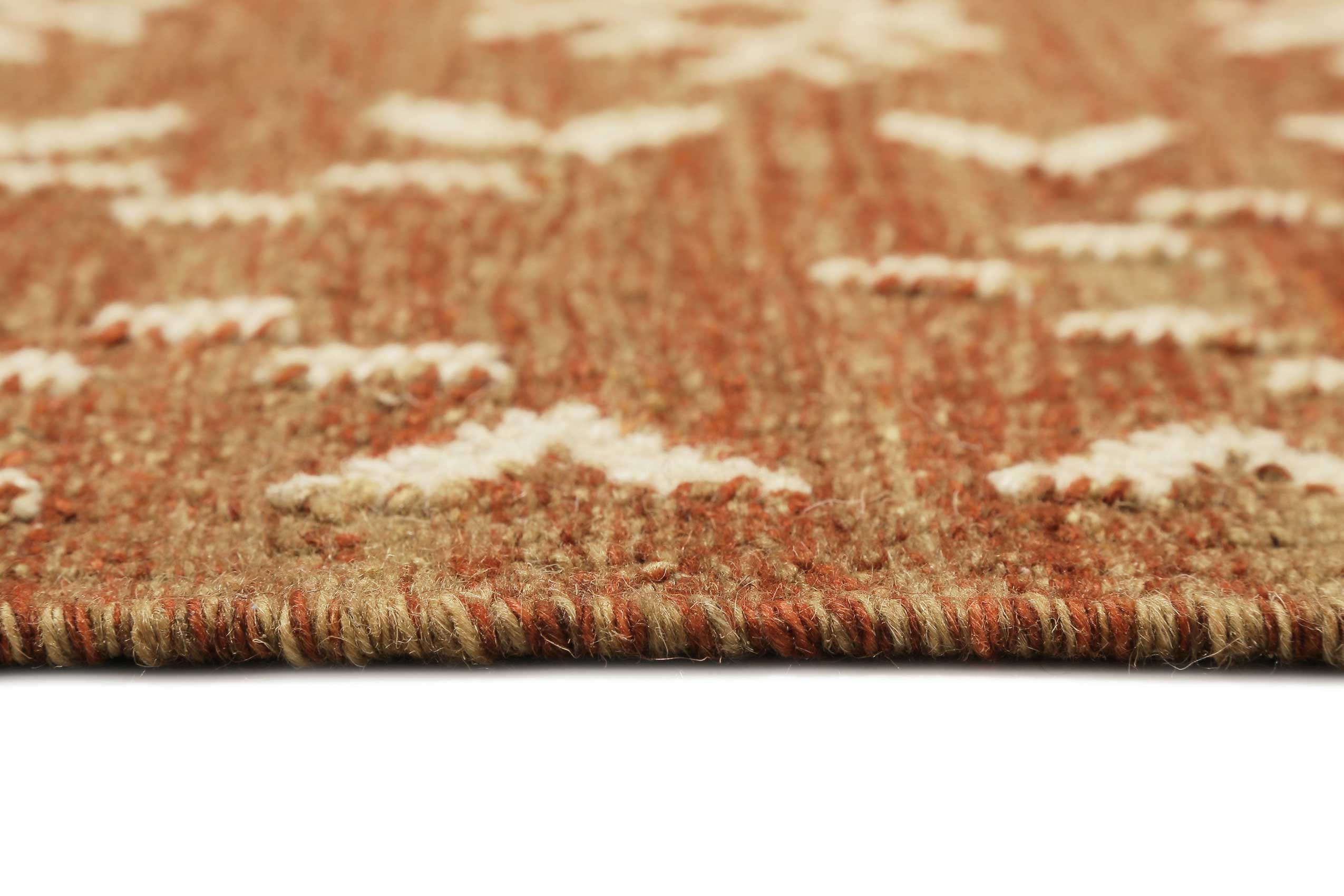 Kelim Teppich Braun Rot meliert aus Wolle » Monaco « Green Looop - Ansicht 4