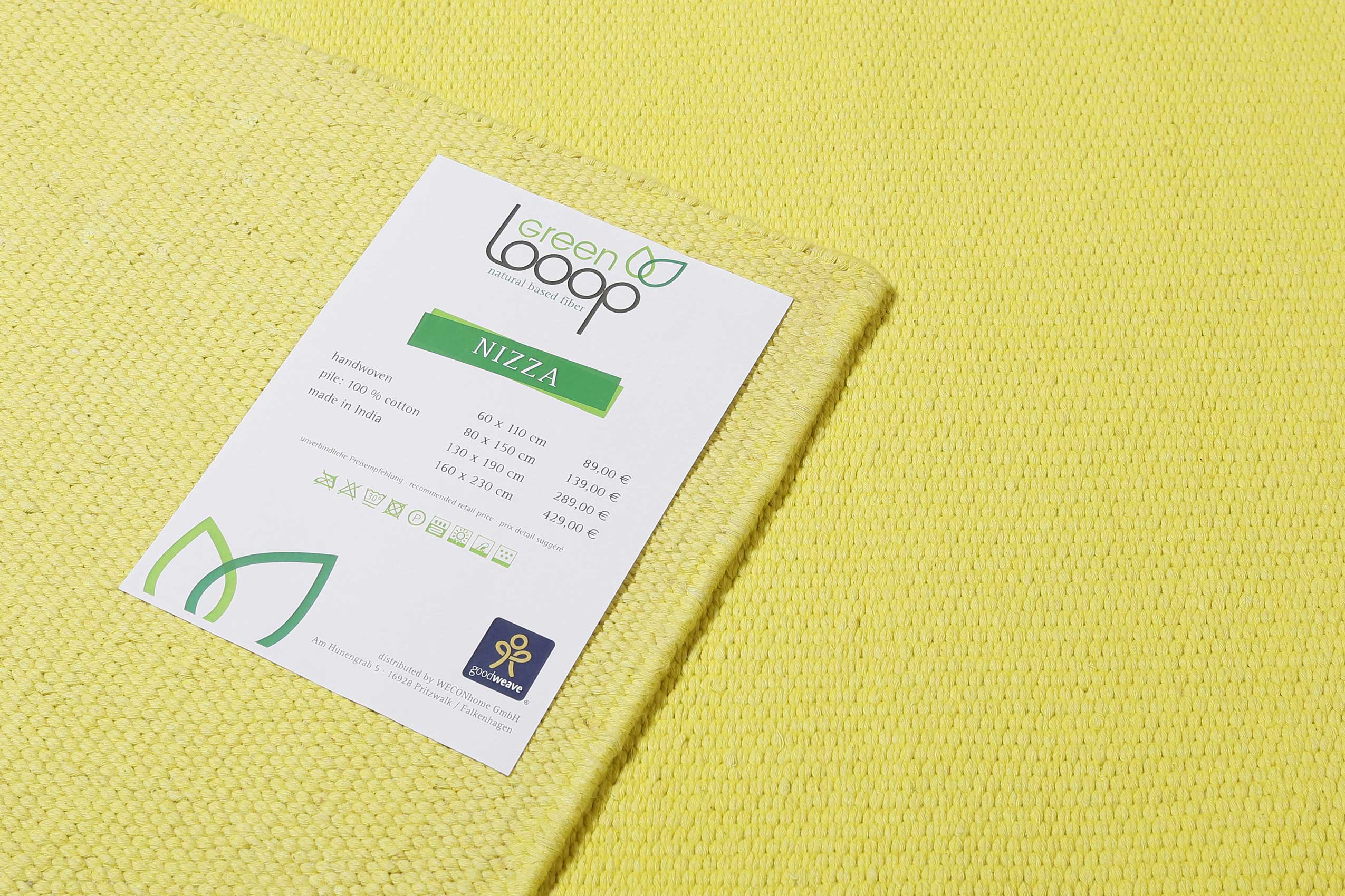 Kelim Teppich Gelb aus Baumwolle » Nizza « Green Looop - Ansicht 4