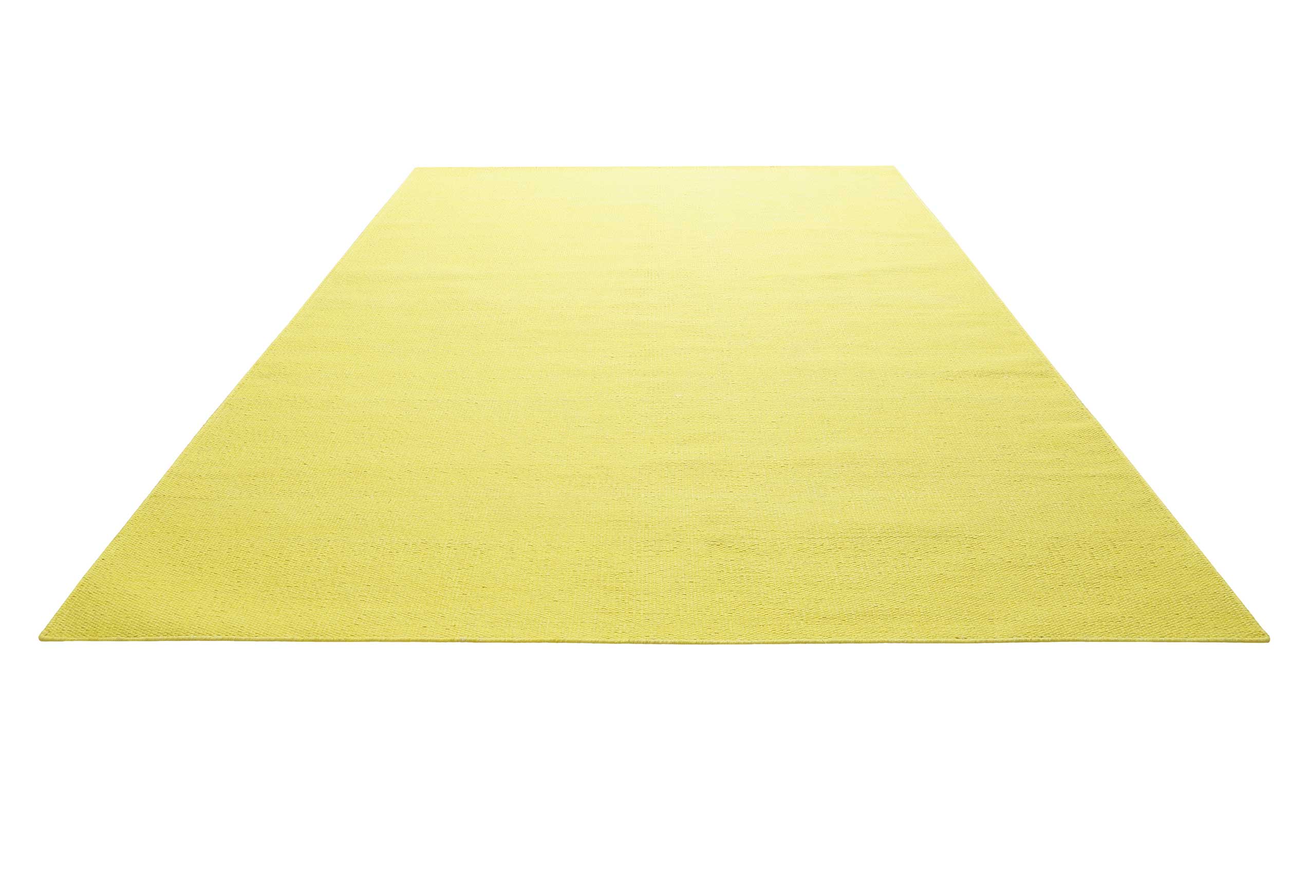 Kelim Teppich Gelb aus Baumwolle 