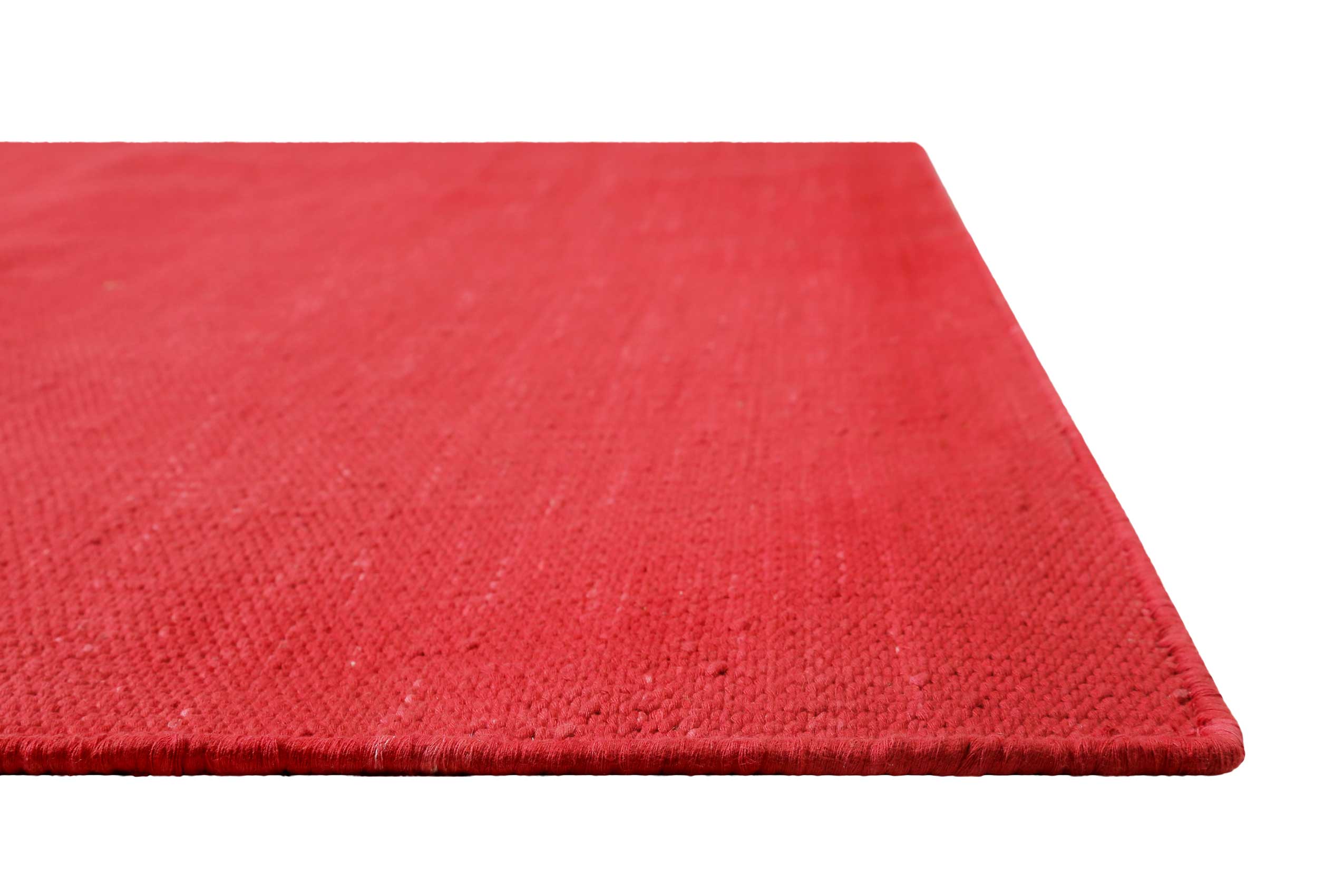 Kelim Teppich Rot aus Baumwolle 