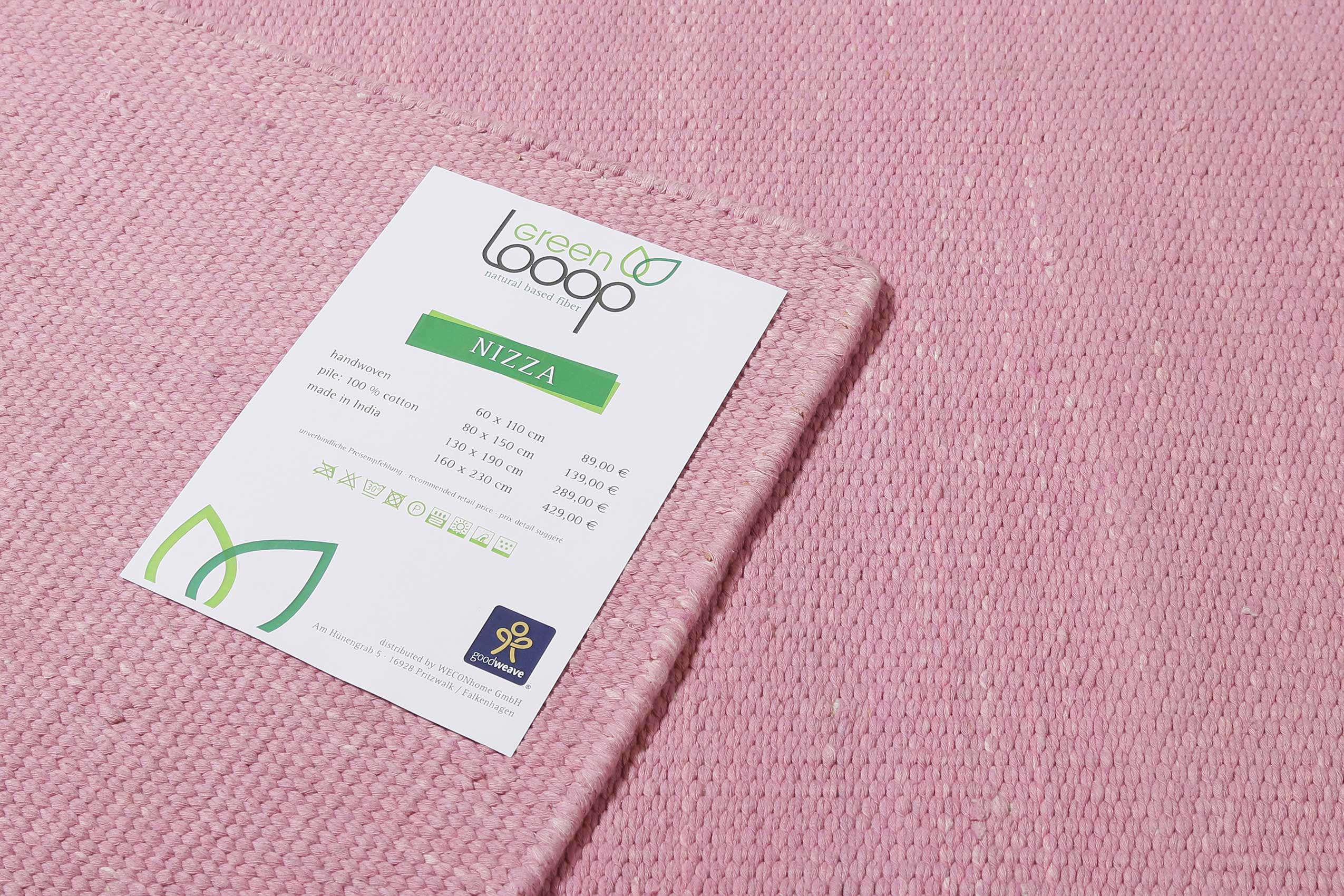 Kelim Teppich Rosa aus Baumwolle » Nizza « Green Looop - Ansicht 4