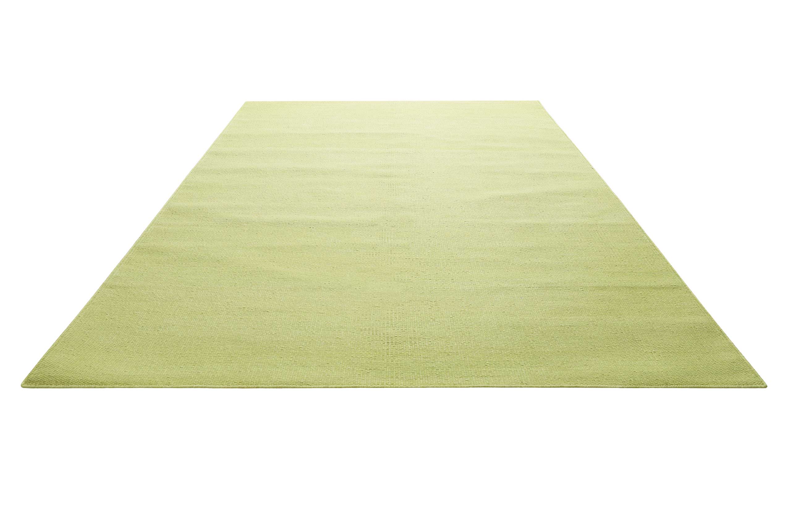 Kelim Teppich Grün aus Baumwolle 