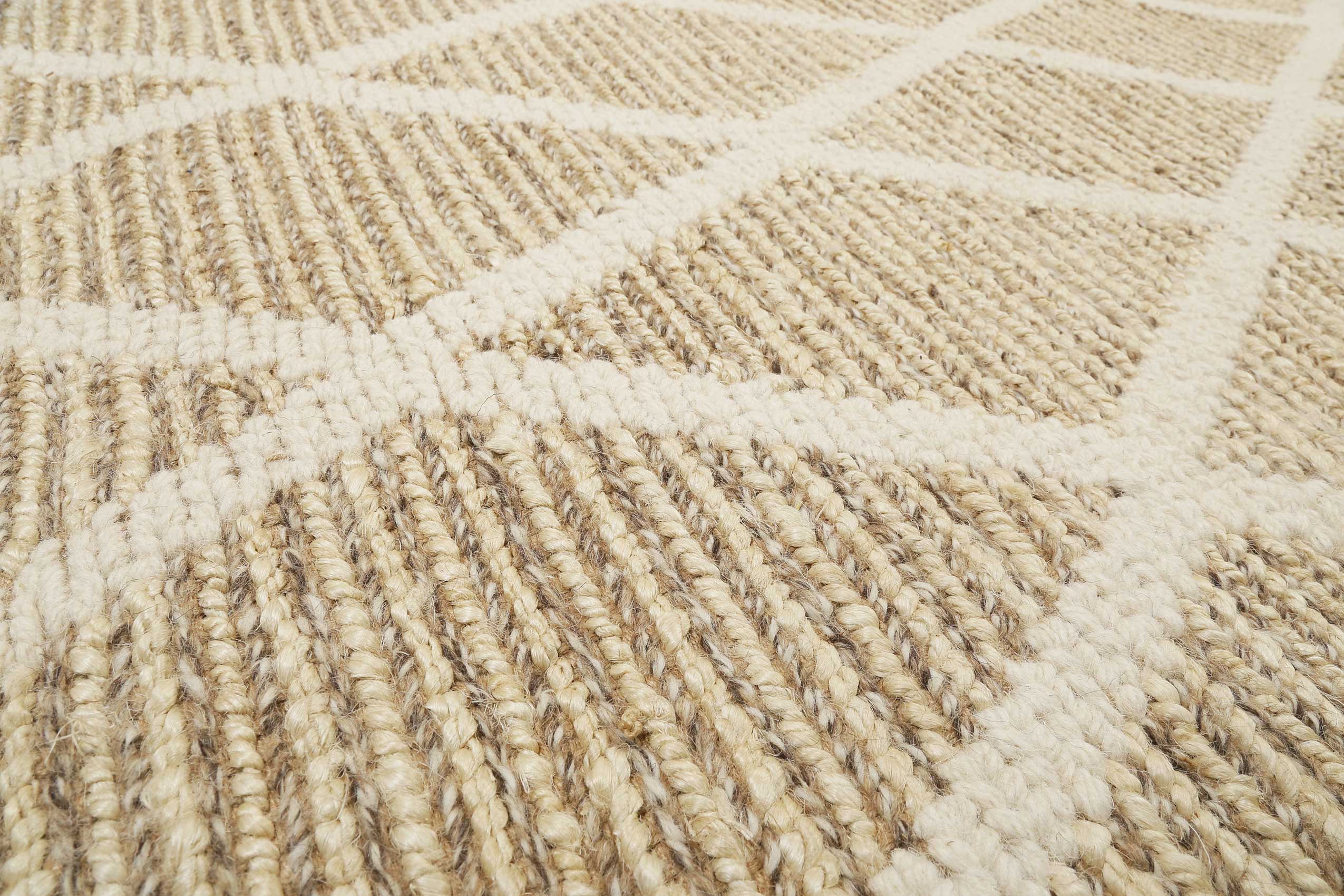 Teppich Naturfarben aus Jute & Wolle 