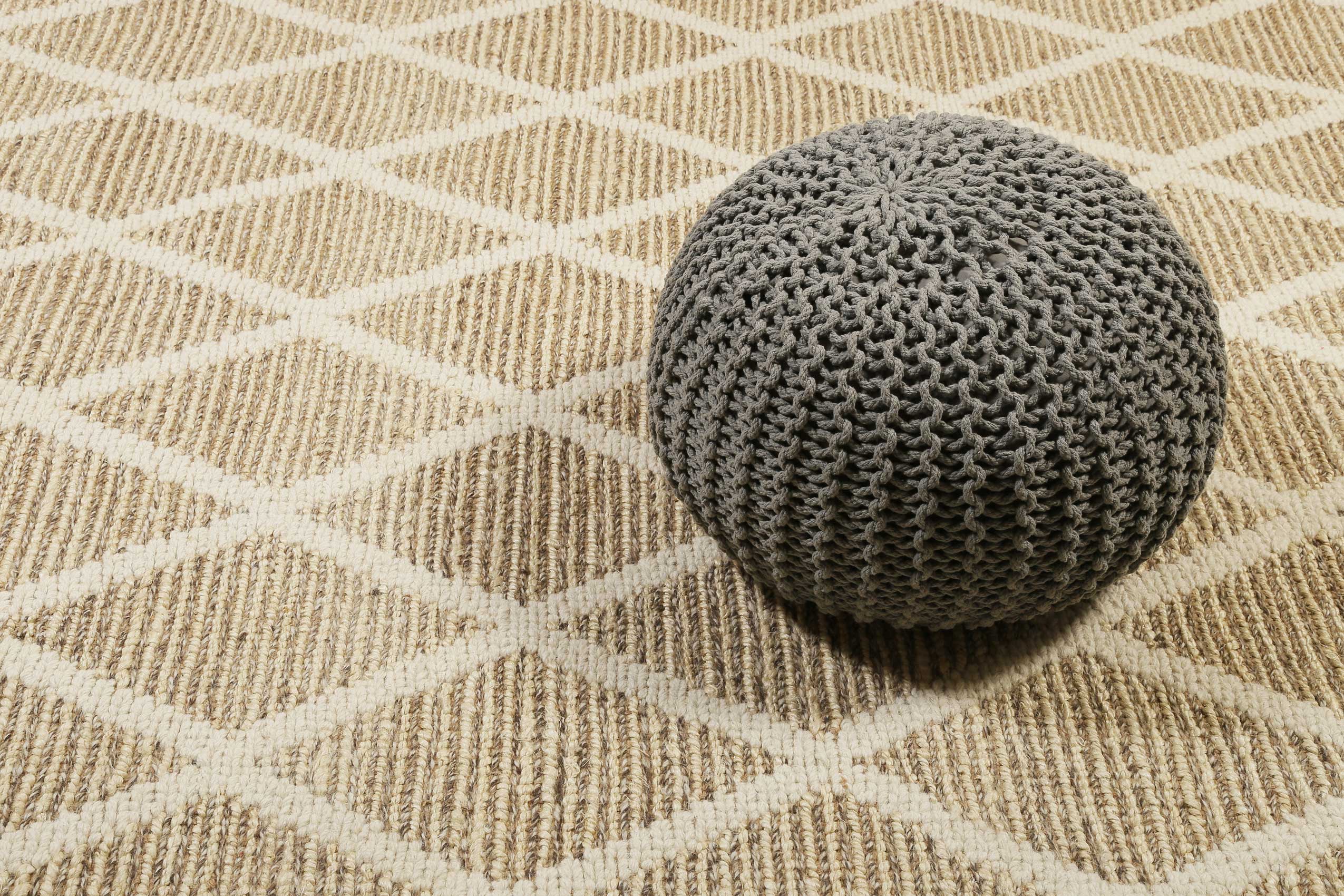 Teppich Naturfarben aus Jute & Wolle 