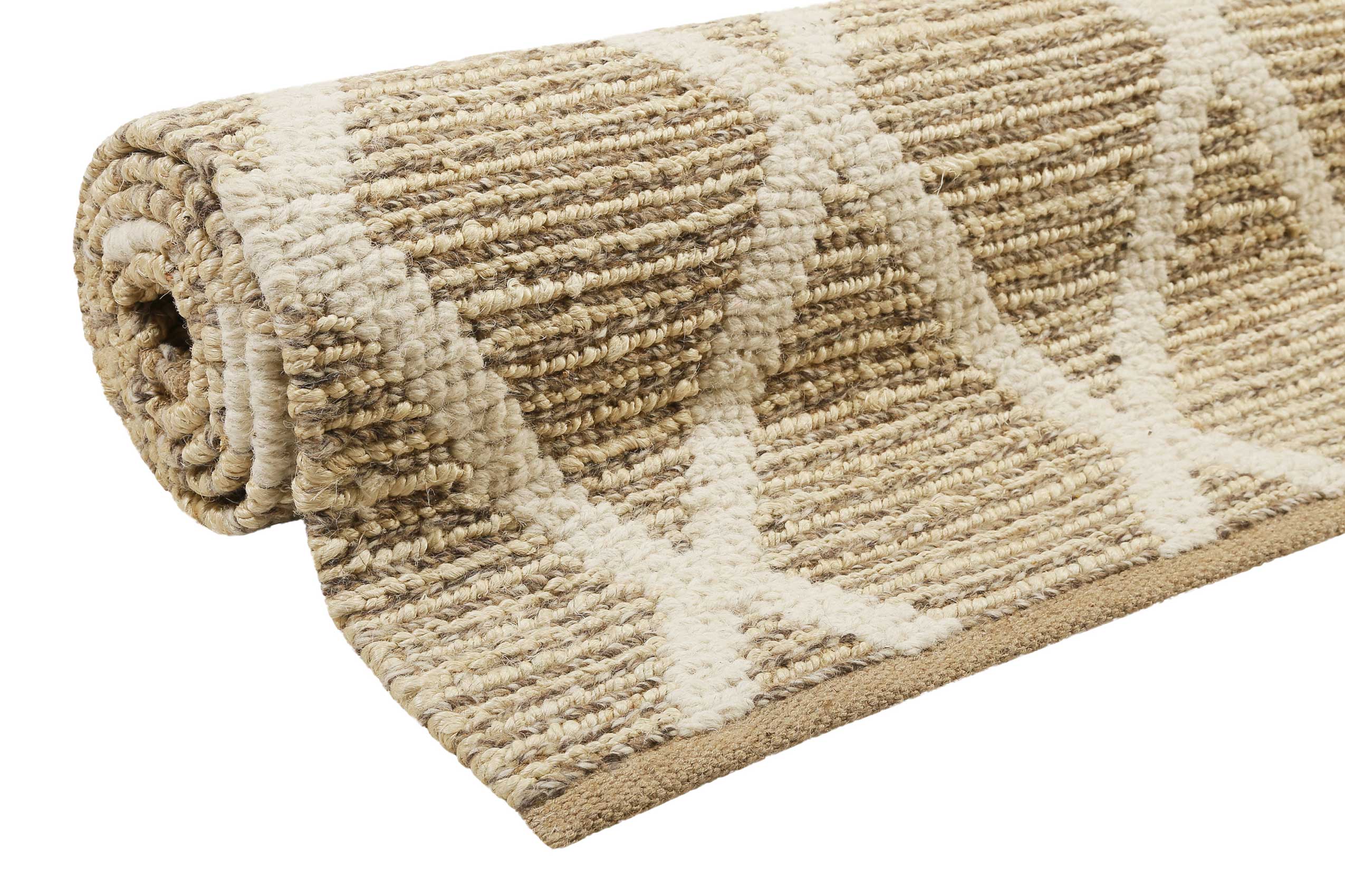Teppich Naturfarben aus Jute & Wolle 