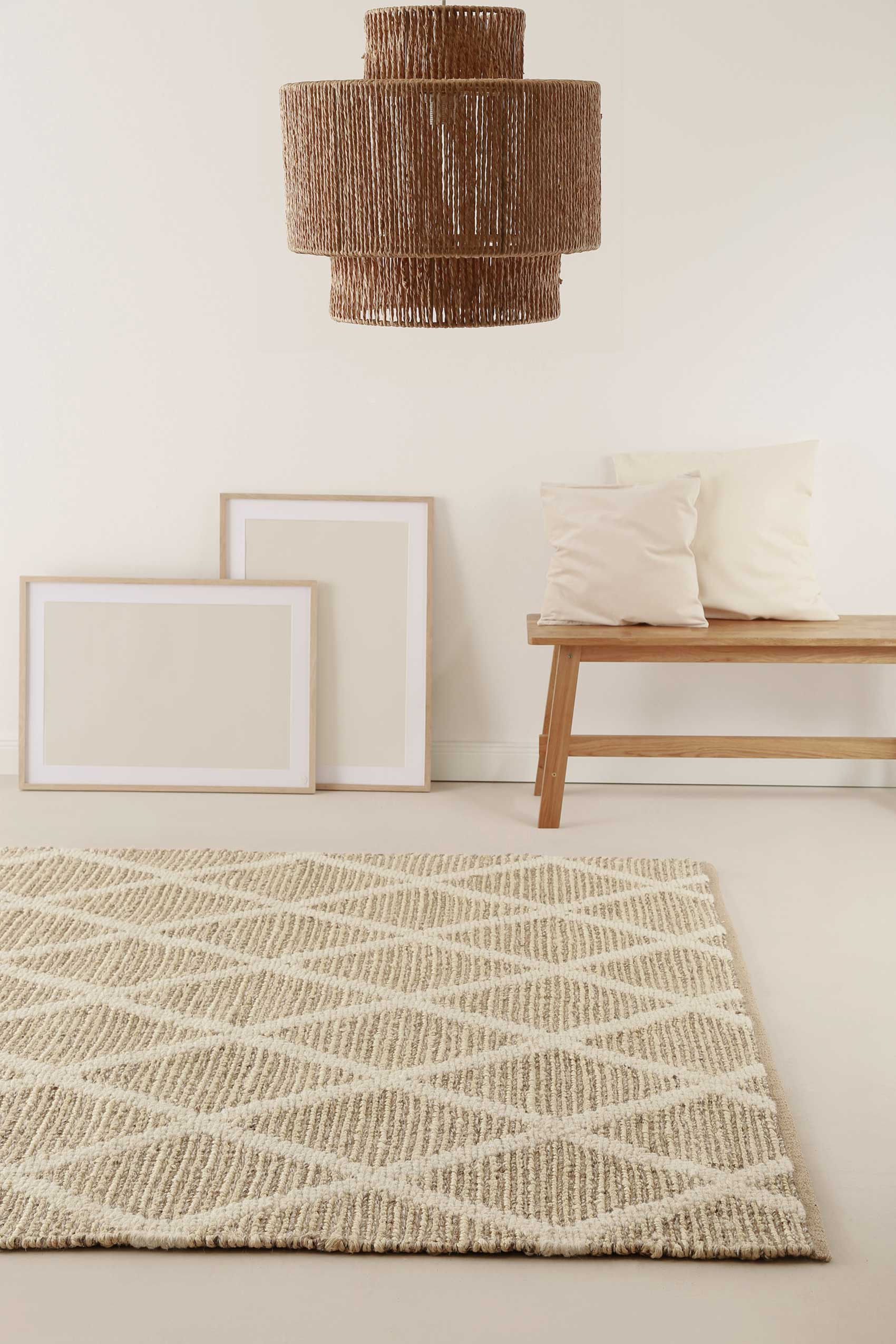 Teppich Naturfarben aus Jute & Wolle 