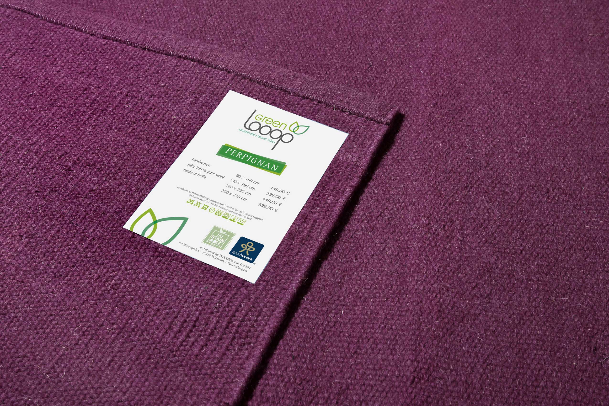 Kelim Teppich Lila Violett aus Wolle » Perpignan « Green Looop - Ansicht 4