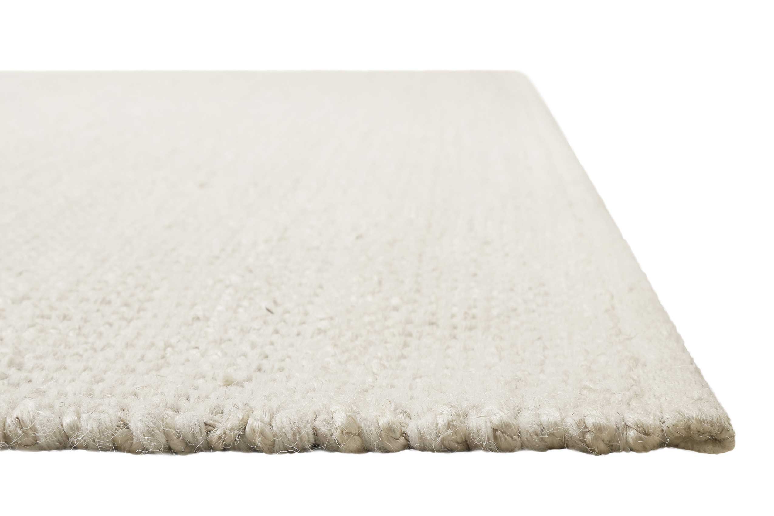 Kelim Teppich Creme Weiß aus Jute & Wolle 