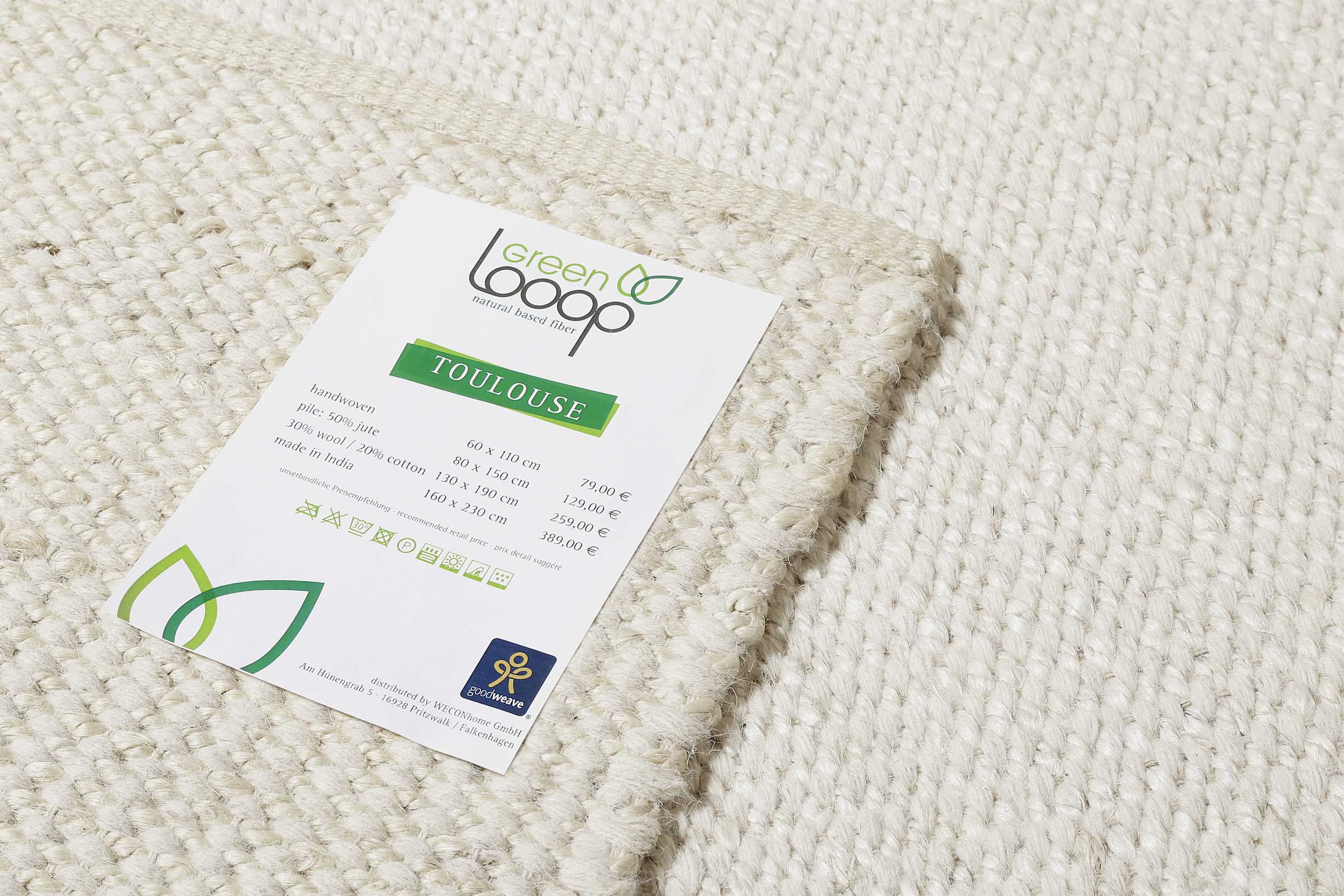 Kelim Teppich Creme Weiß aus Jute & Wolle 