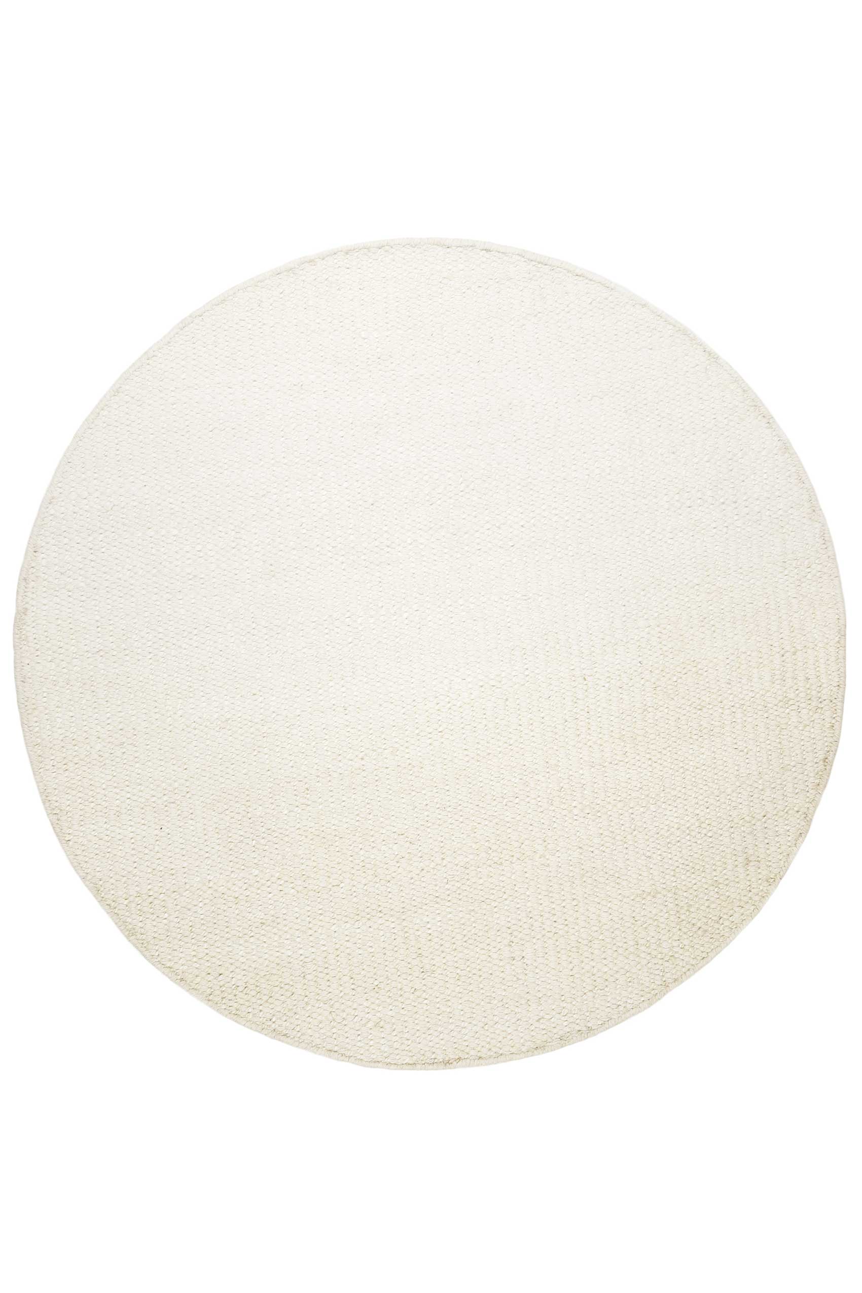Kelim Teppich Rund Creme Weiß aus Jute & Wolle » Toulouse « Green Looop - Ansicht 1