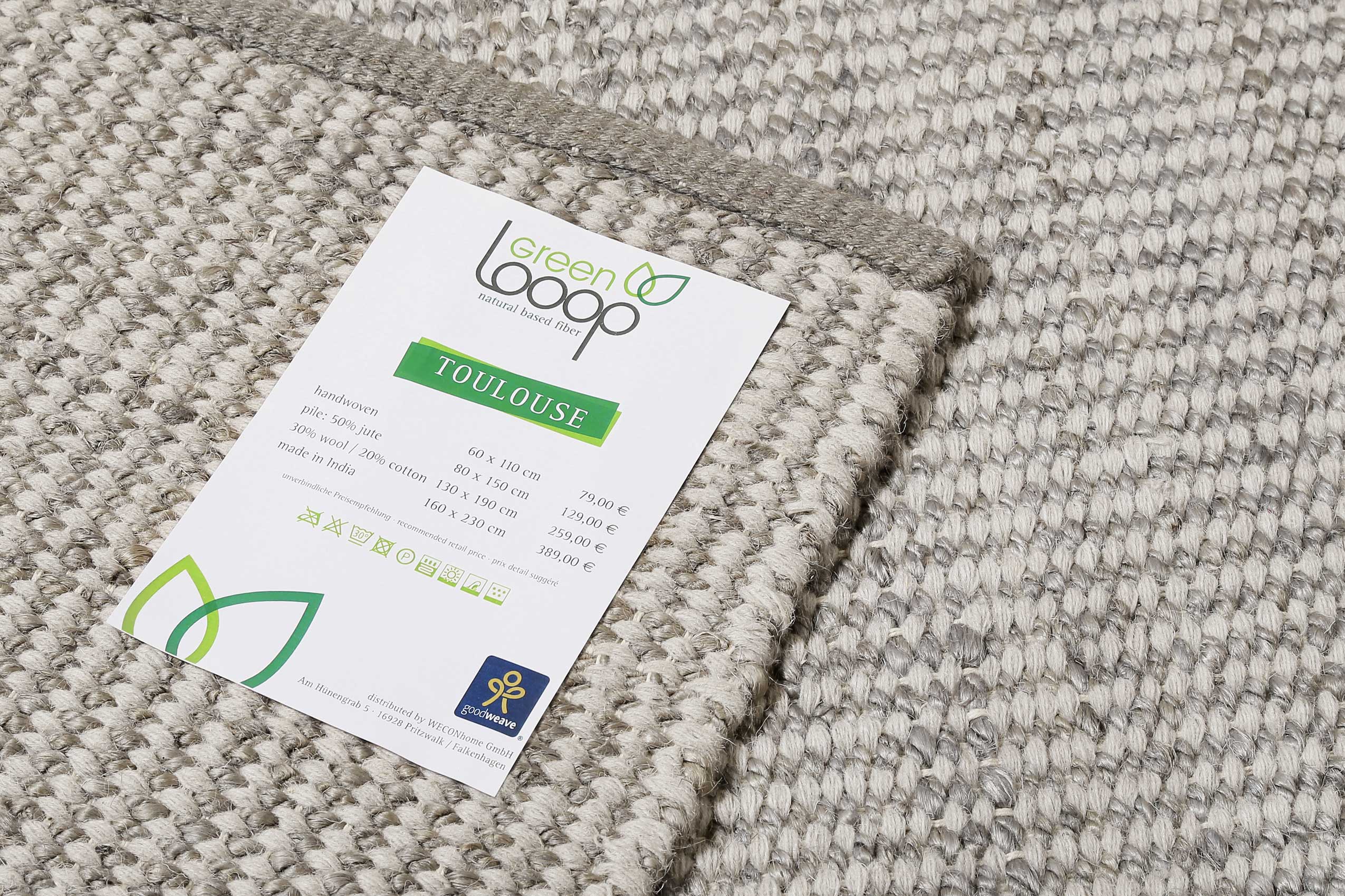 Kelim Teppich Grau Creme aus Jute & Wolle » Toulouse « Green Looop - Ansicht 4