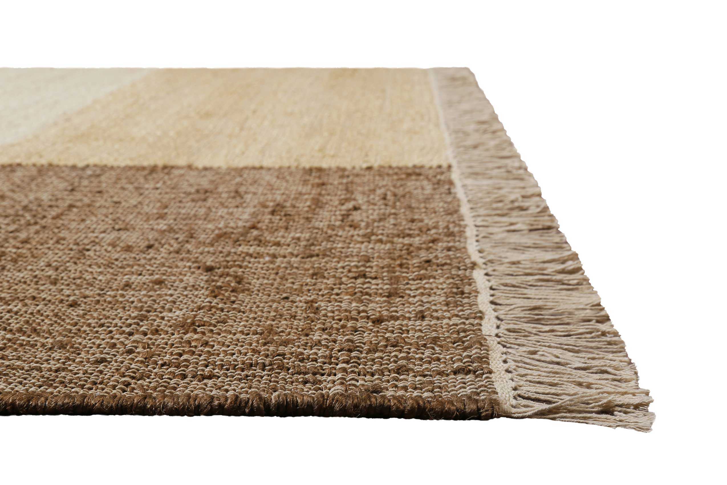 Handwebteppich Beige Braun aus Naturfaser » Valentin « Green Looop - Ansicht 3