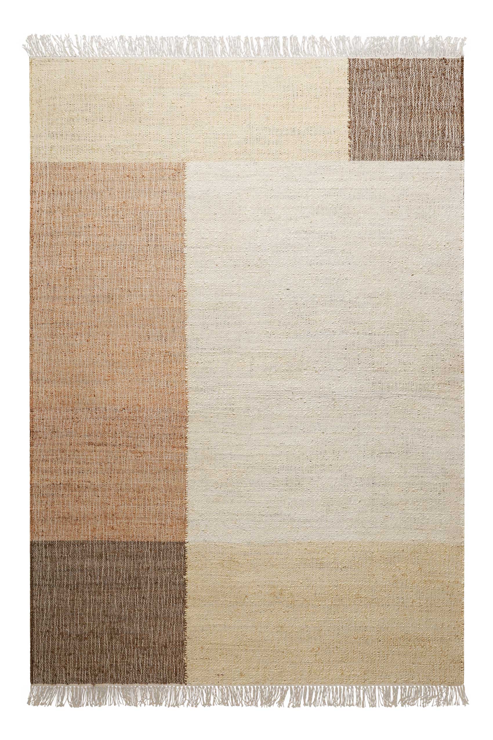 Handwebteppich Beige Braun aus Naturfaser » Valentin « Green Looop - Ansicht 1