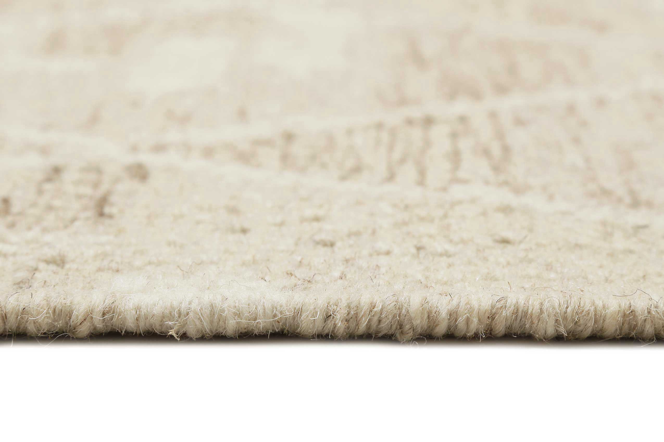 Kelim Teppich Beige Braun meliert aus Wolle 