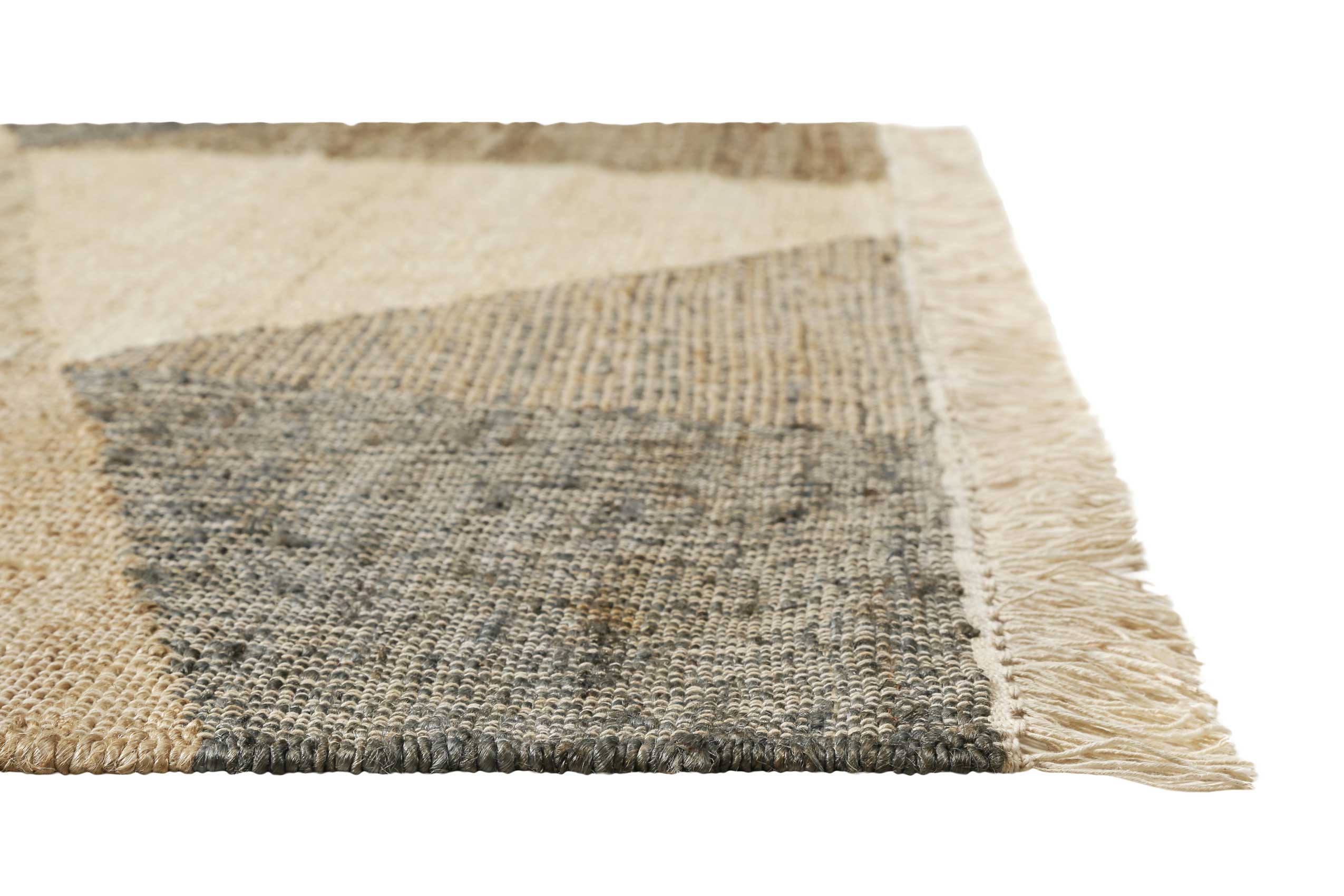 Handwebteppich Sand Taupe Braun aus Naturfaser » Vincent « Green Looop - Ansicht 3