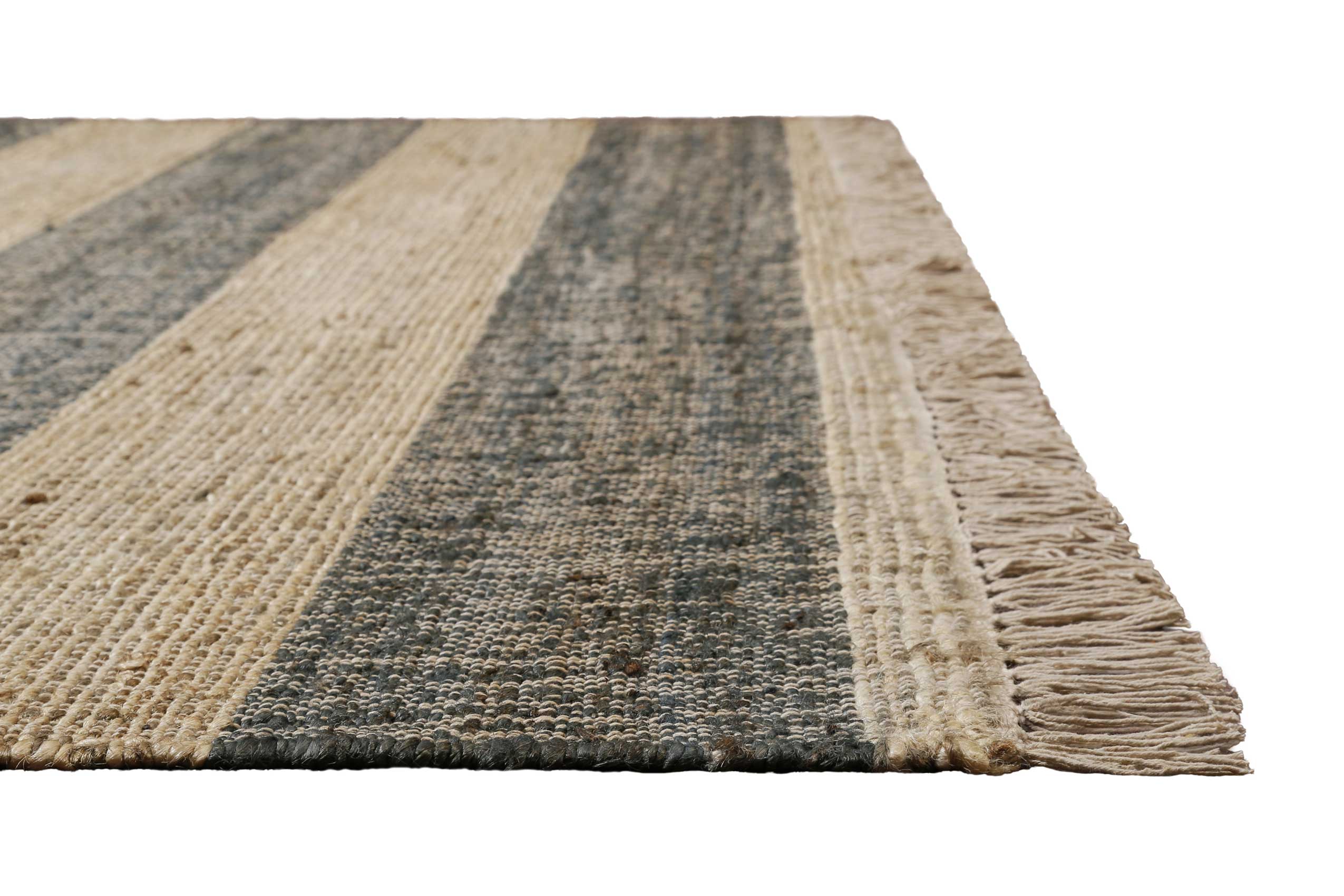 Handwebteppich Beige Grau aus Naturfaser » Virgil « Green Looop - Ansicht 3