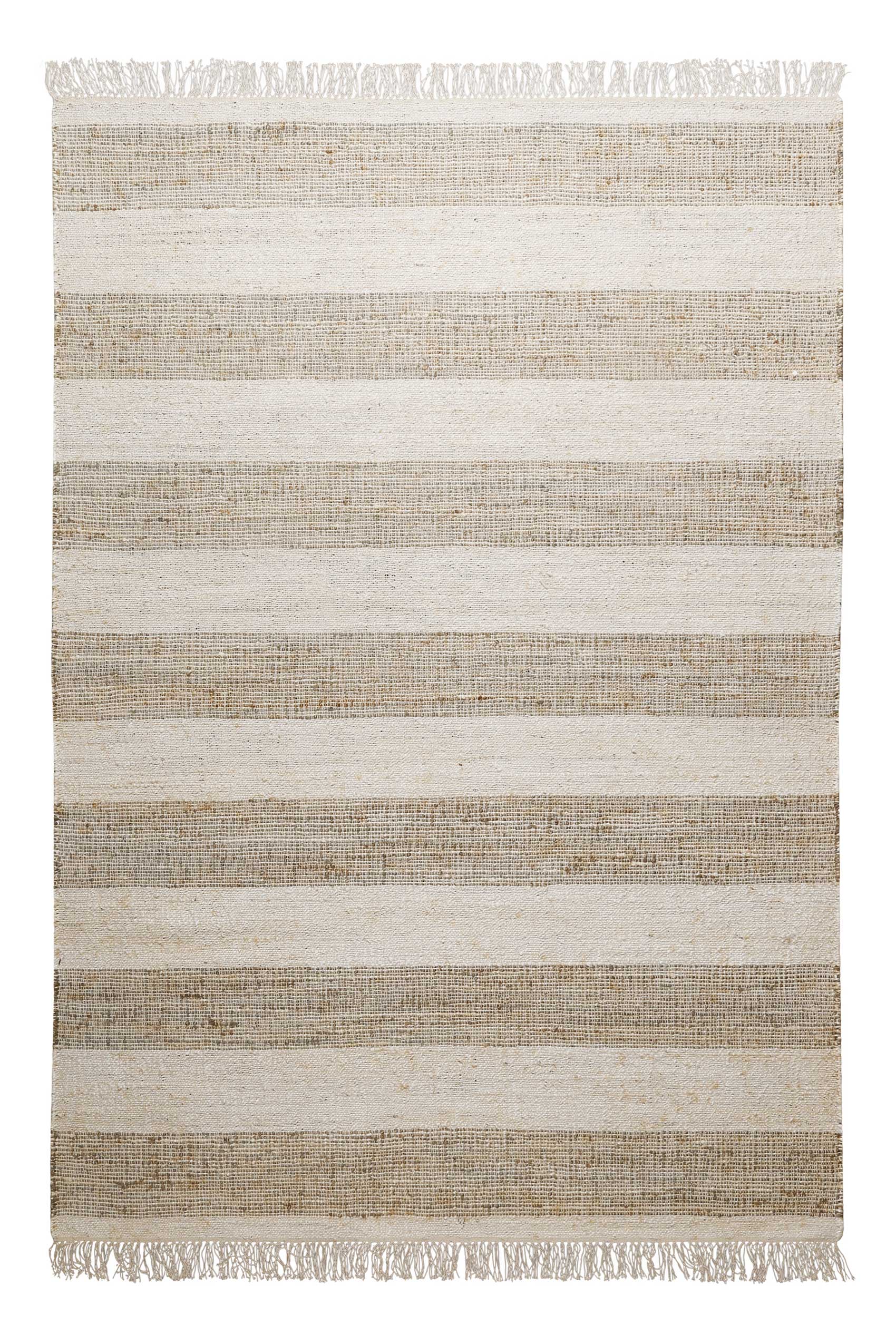 Handwebteppich Beige Sand aus Naturfaser » Virgil « Green Looop - Ansicht 1