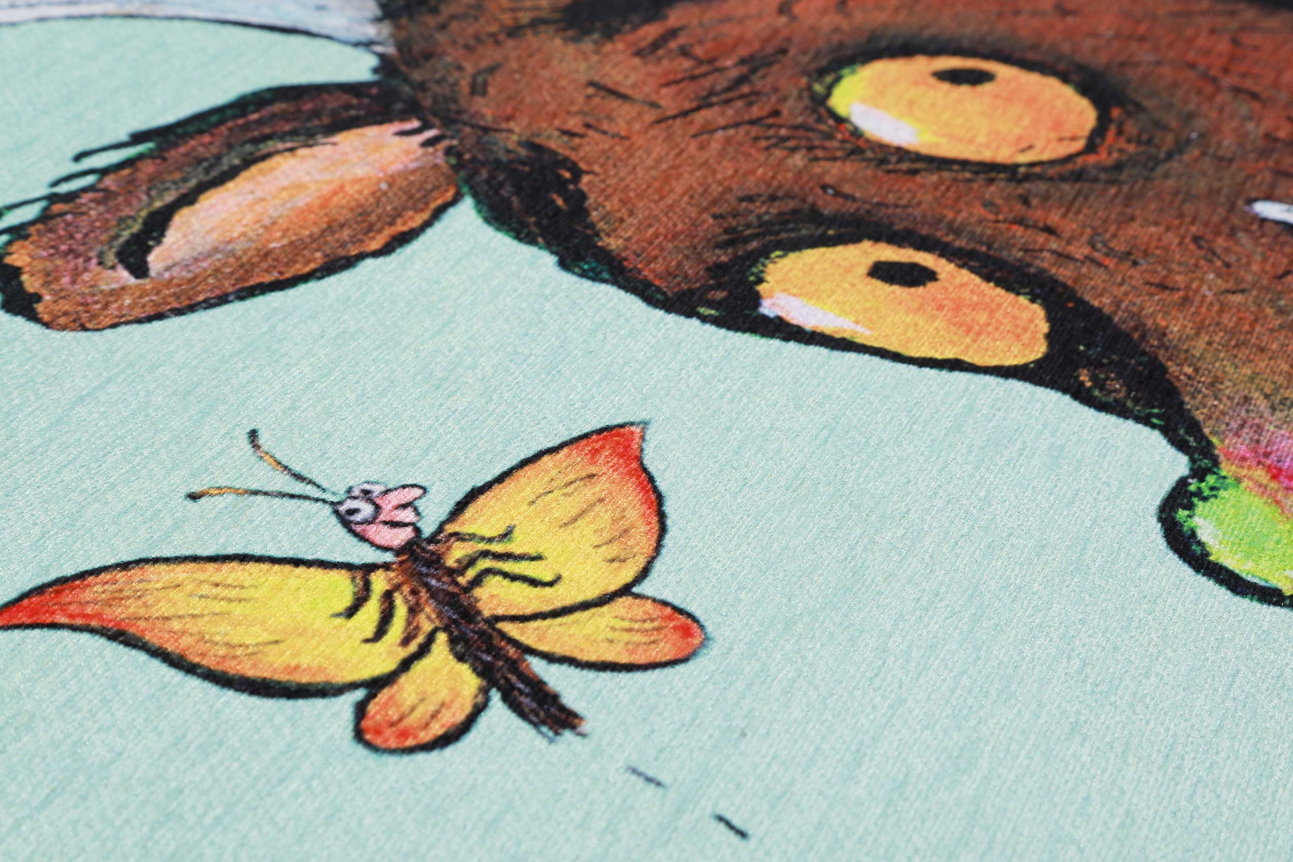 Grüffelo Kinderteppich Bunt Kurzflor 
