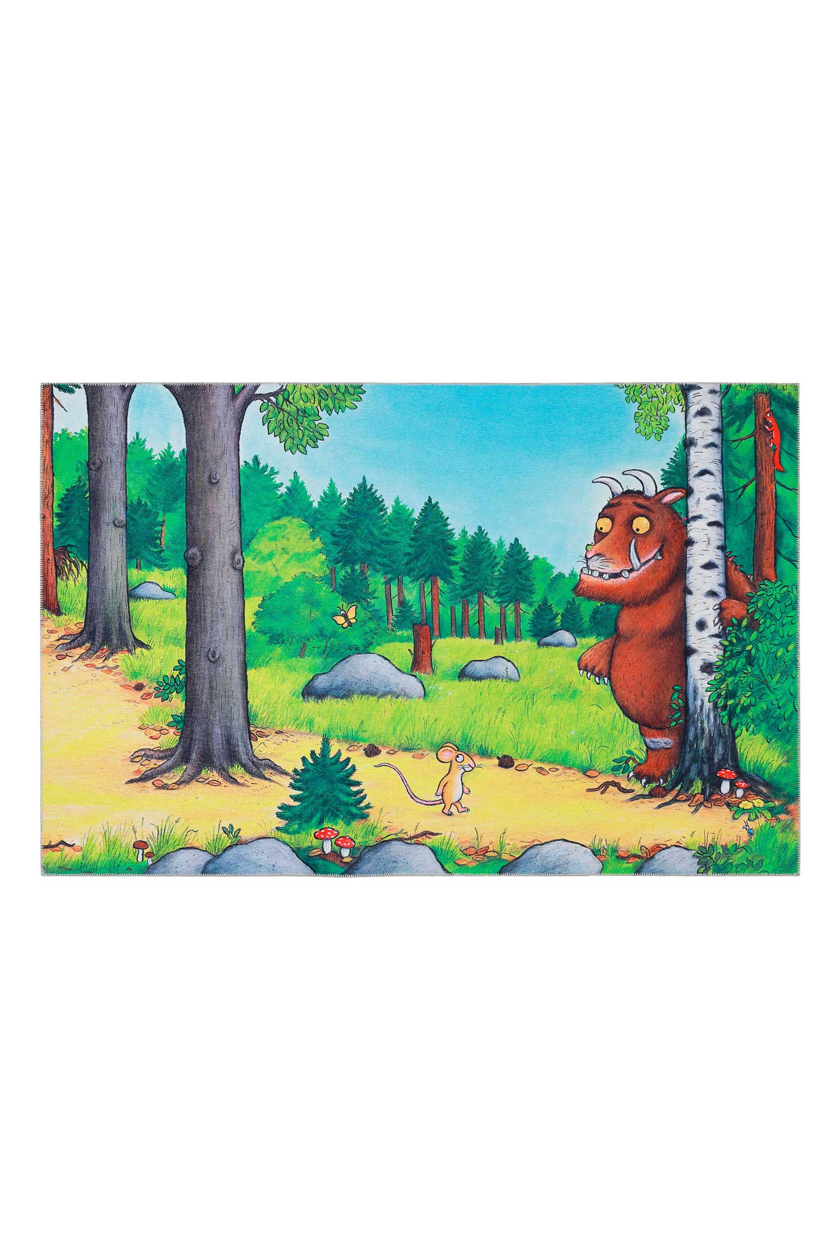 Grüffelo Kinderteppich Bunt Kurzflor 