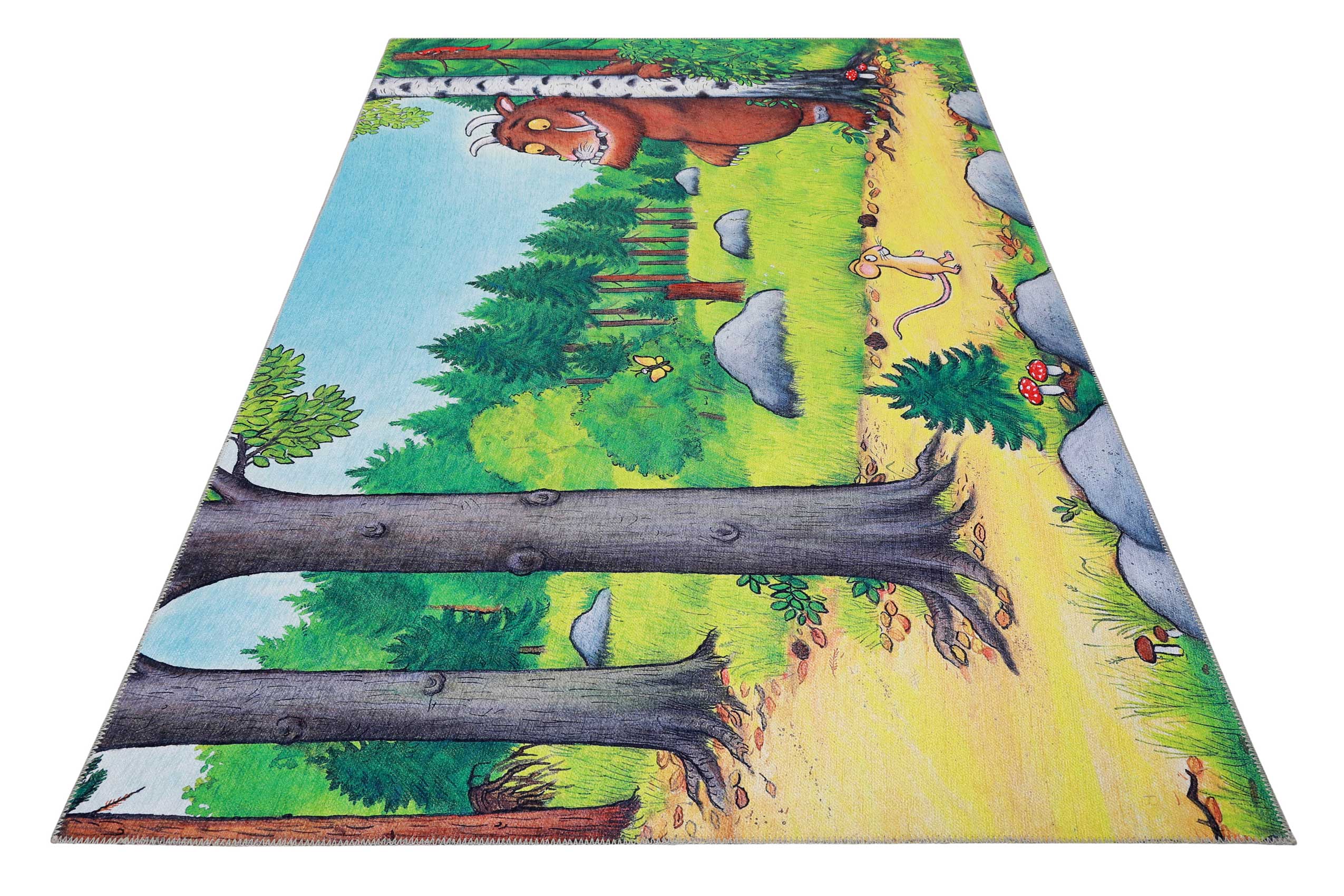 Grüffelo Kinderteppich Bunt Kurzflor 