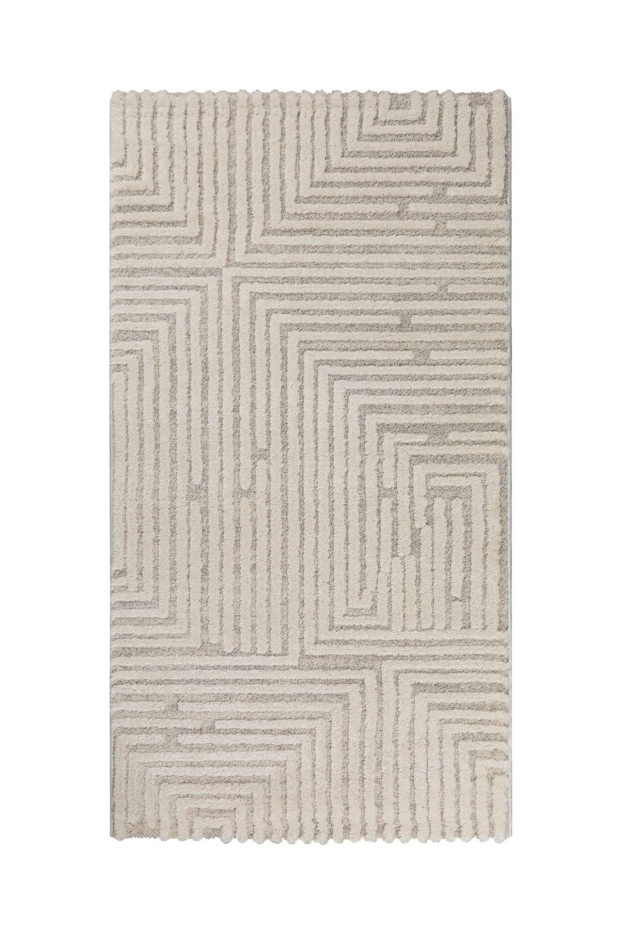 Kurzflor Teppich Creme Beige