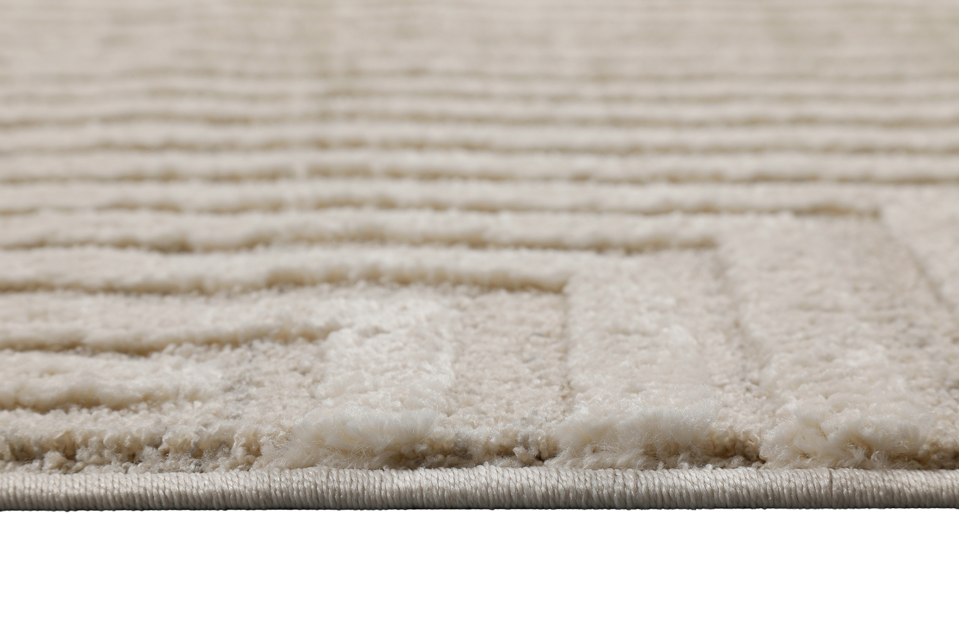 Kurzflor Teppich Creme Beige