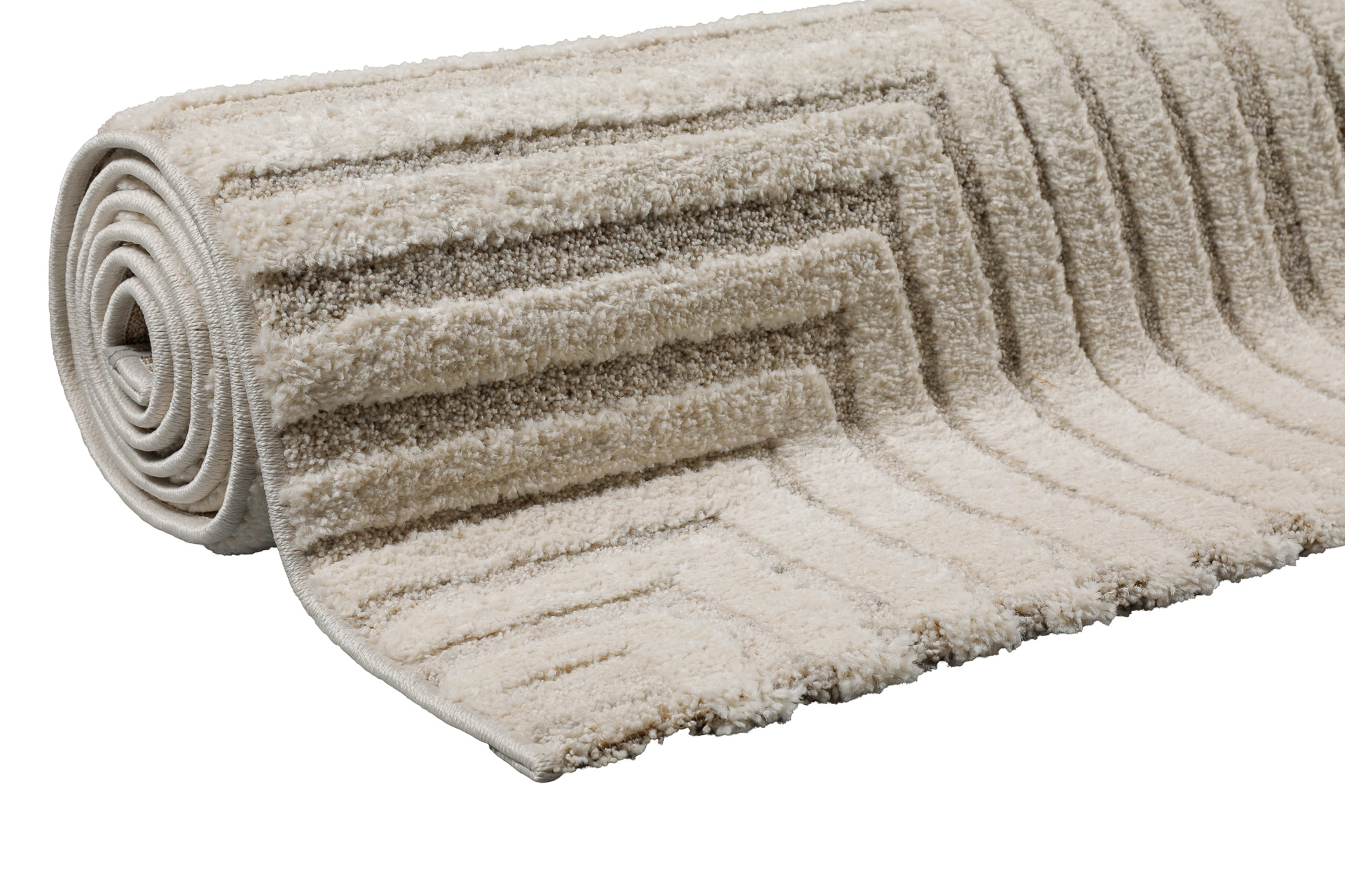 Kurzflor Teppich Creme Beige