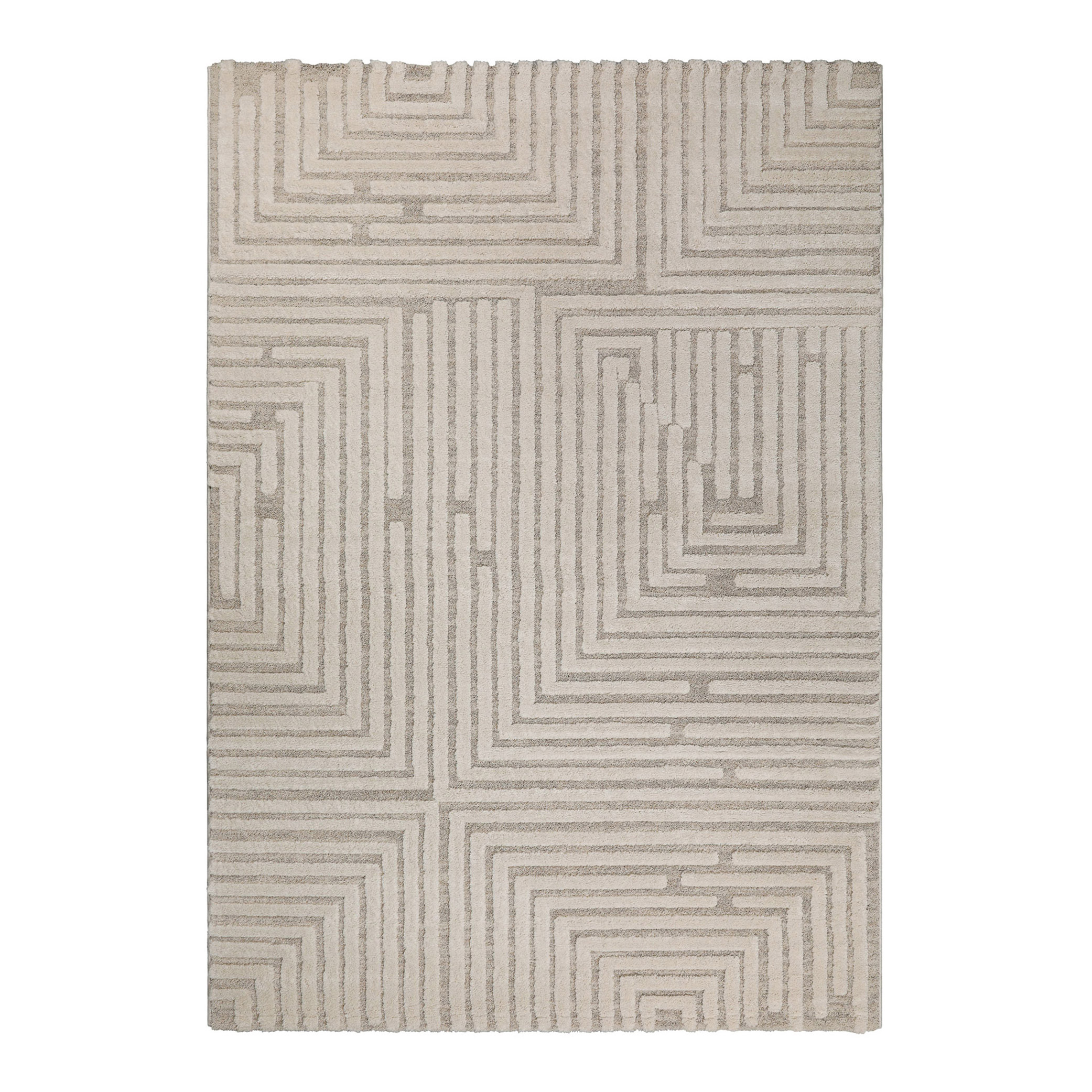 Kurzflor Teppich Creme Beige
