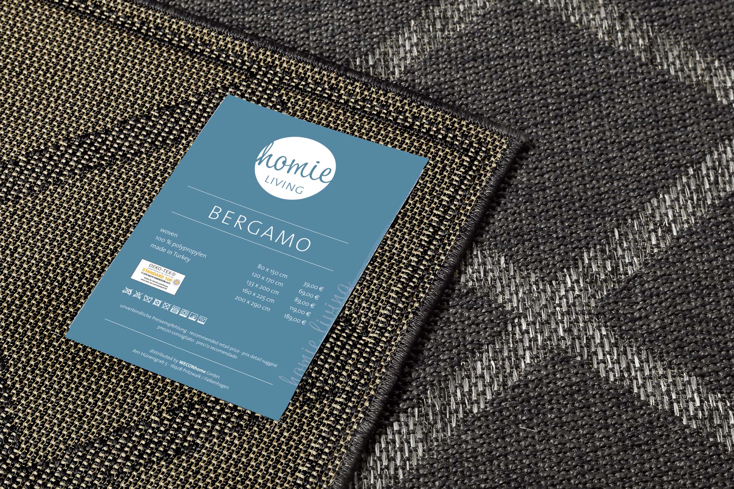 Outdoor Teppich Grau Blau 