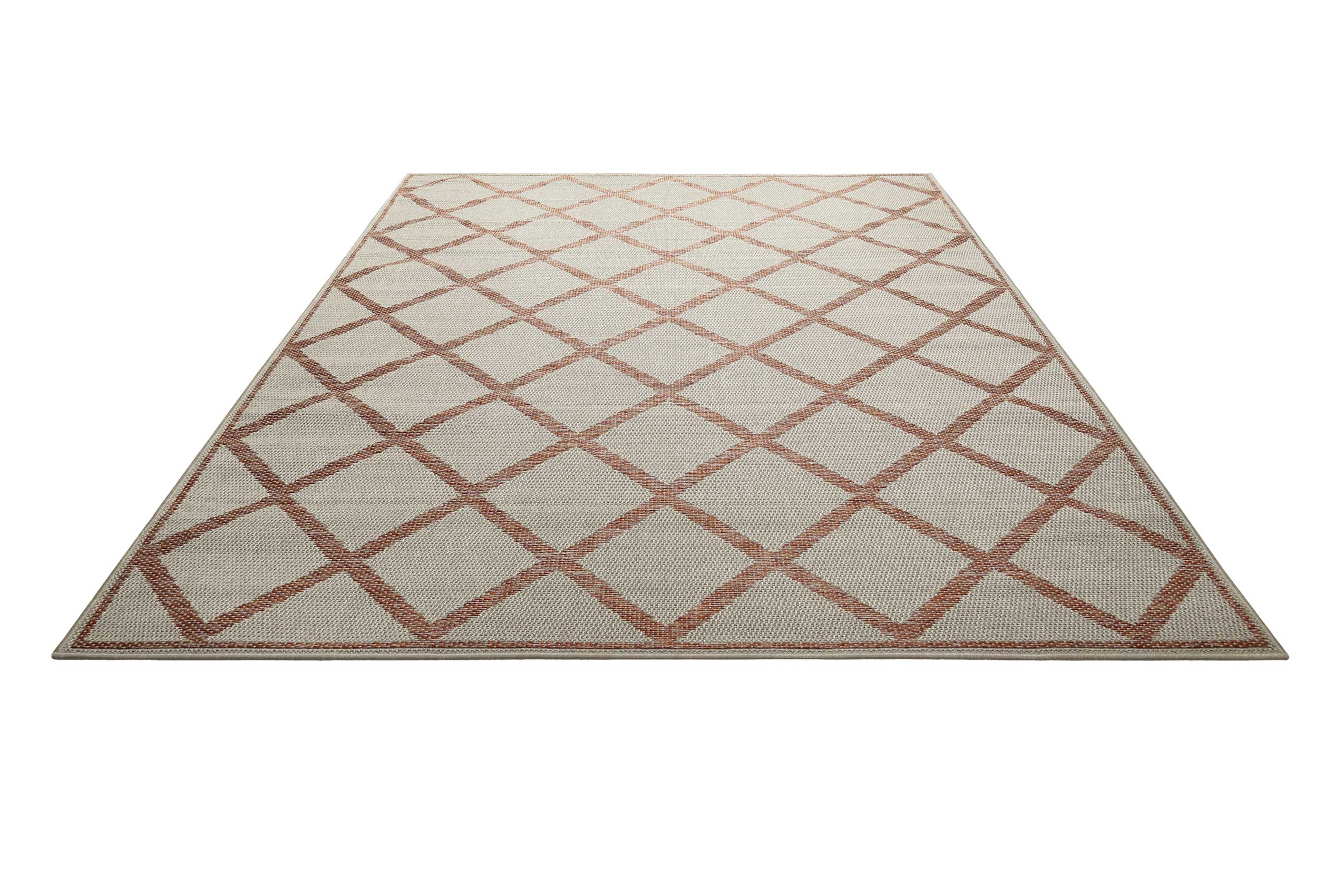 Outdoor Teppich Beige Rot » Bergamo « Homie Living - Ansicht 2