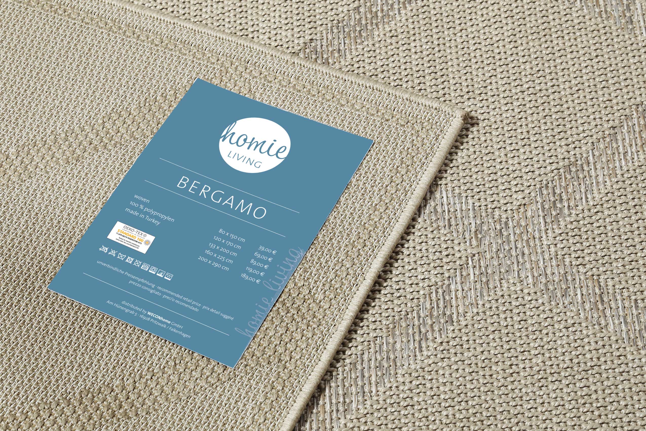 Outdoor Teppich Beige Grau 