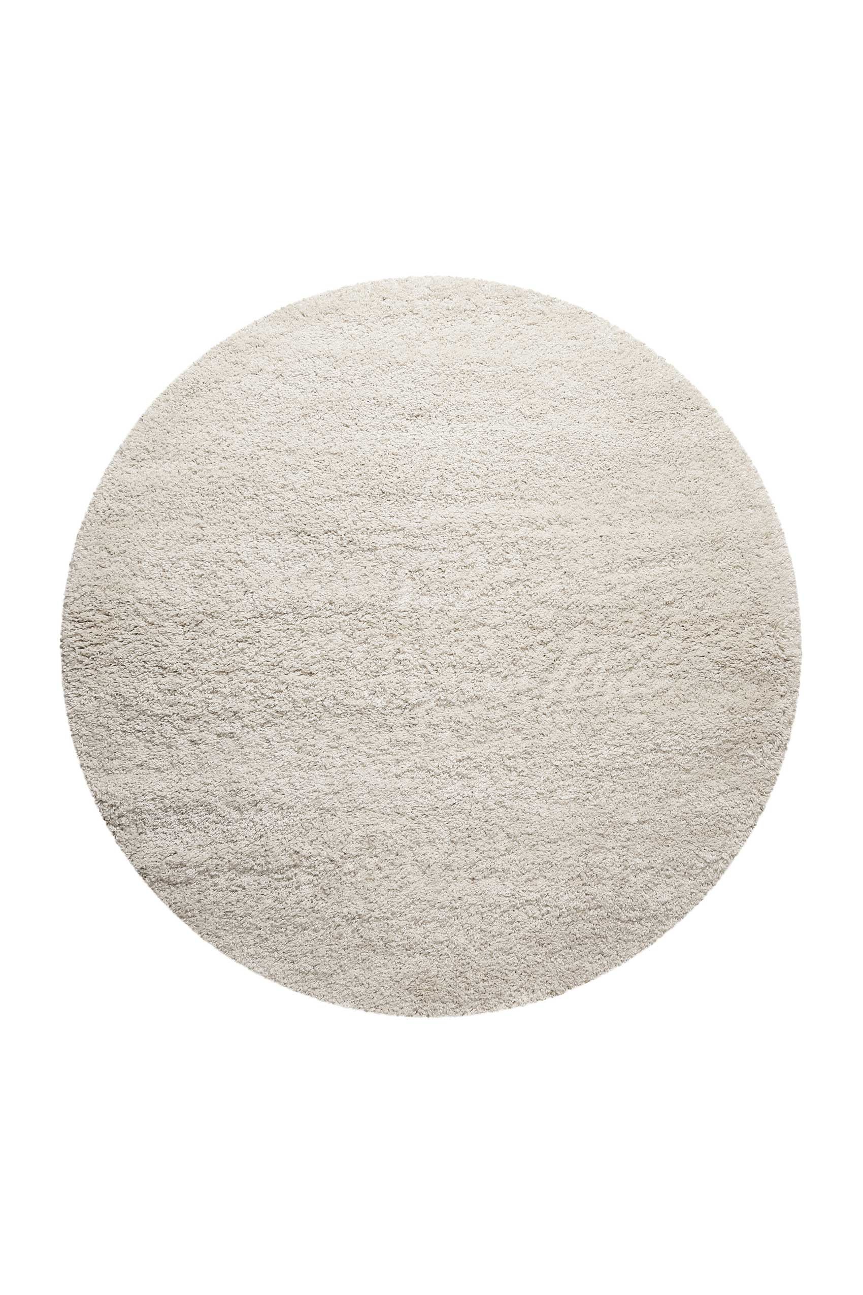 Teppich Rund Creme Beige Hochflor » Bozen « Homie Living - Ansicht 1