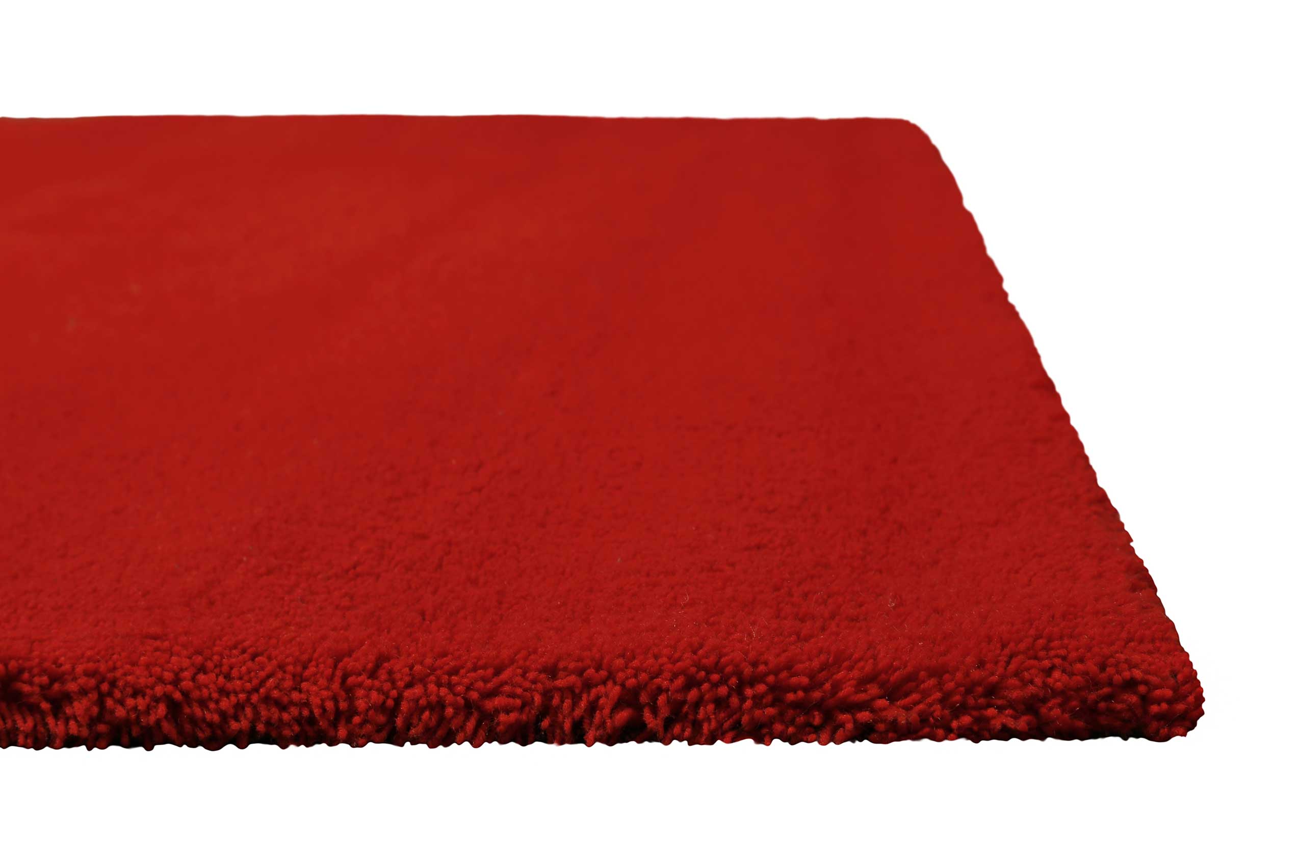 Teppich Rot Kurzflor aus Wolle 