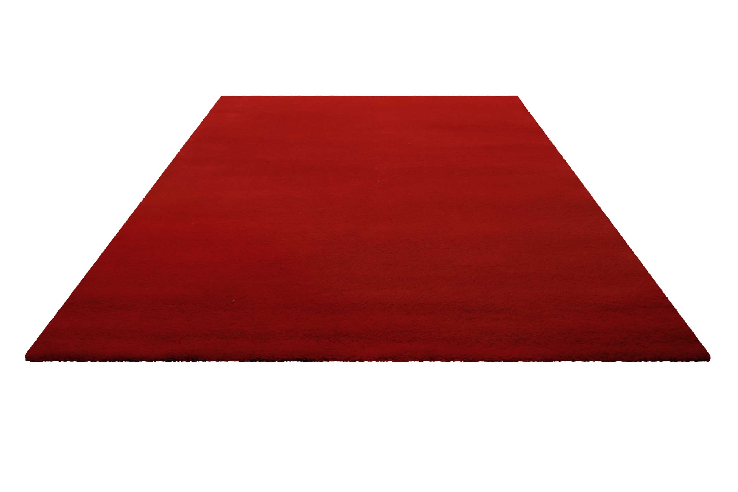 Teppich Rot Kurzflor aus Wolle 