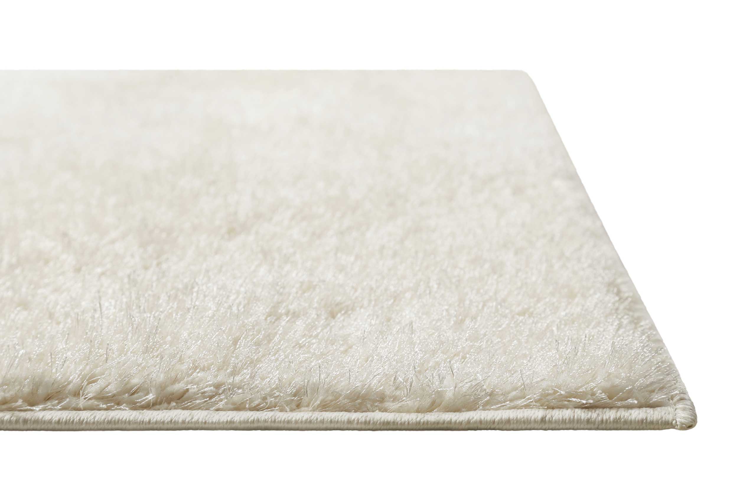 Teppich Creme Weiß Hochflor 