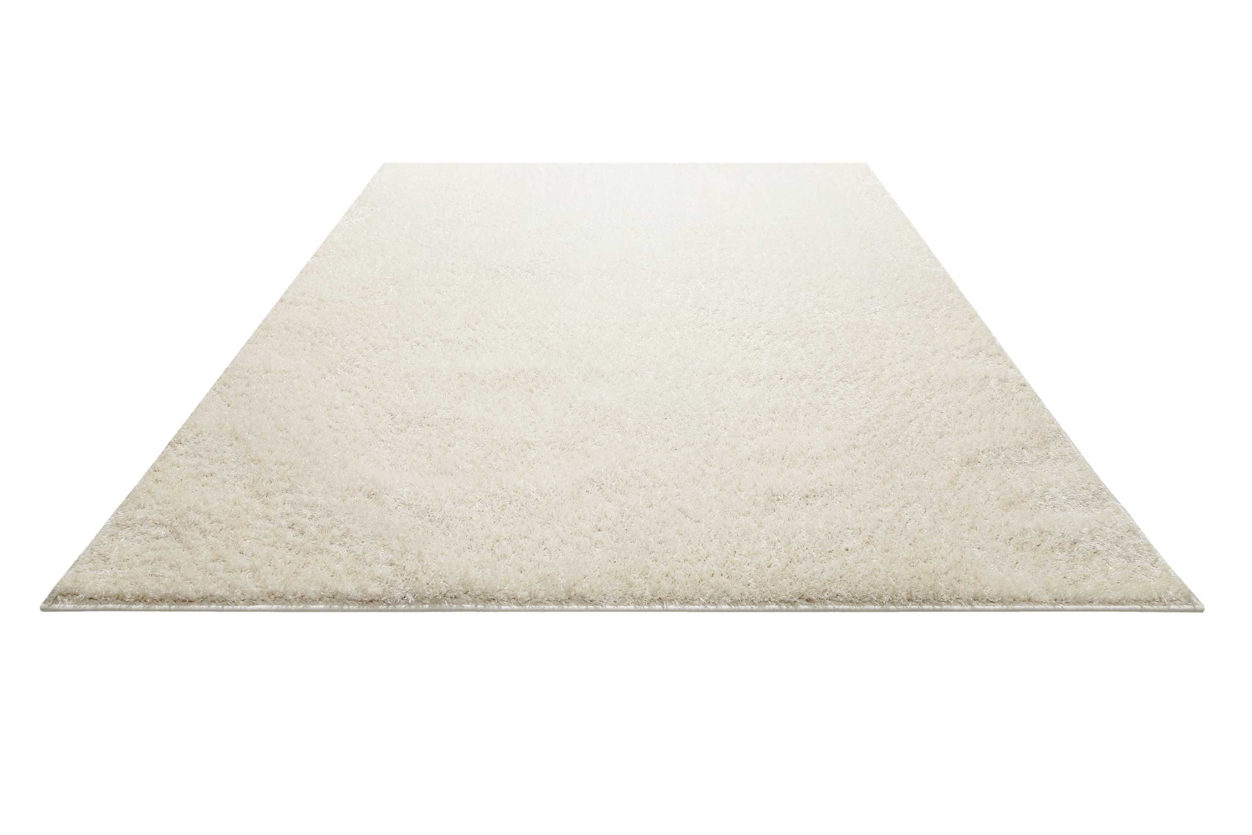 Teppich Creme Weiß Hochflor 
