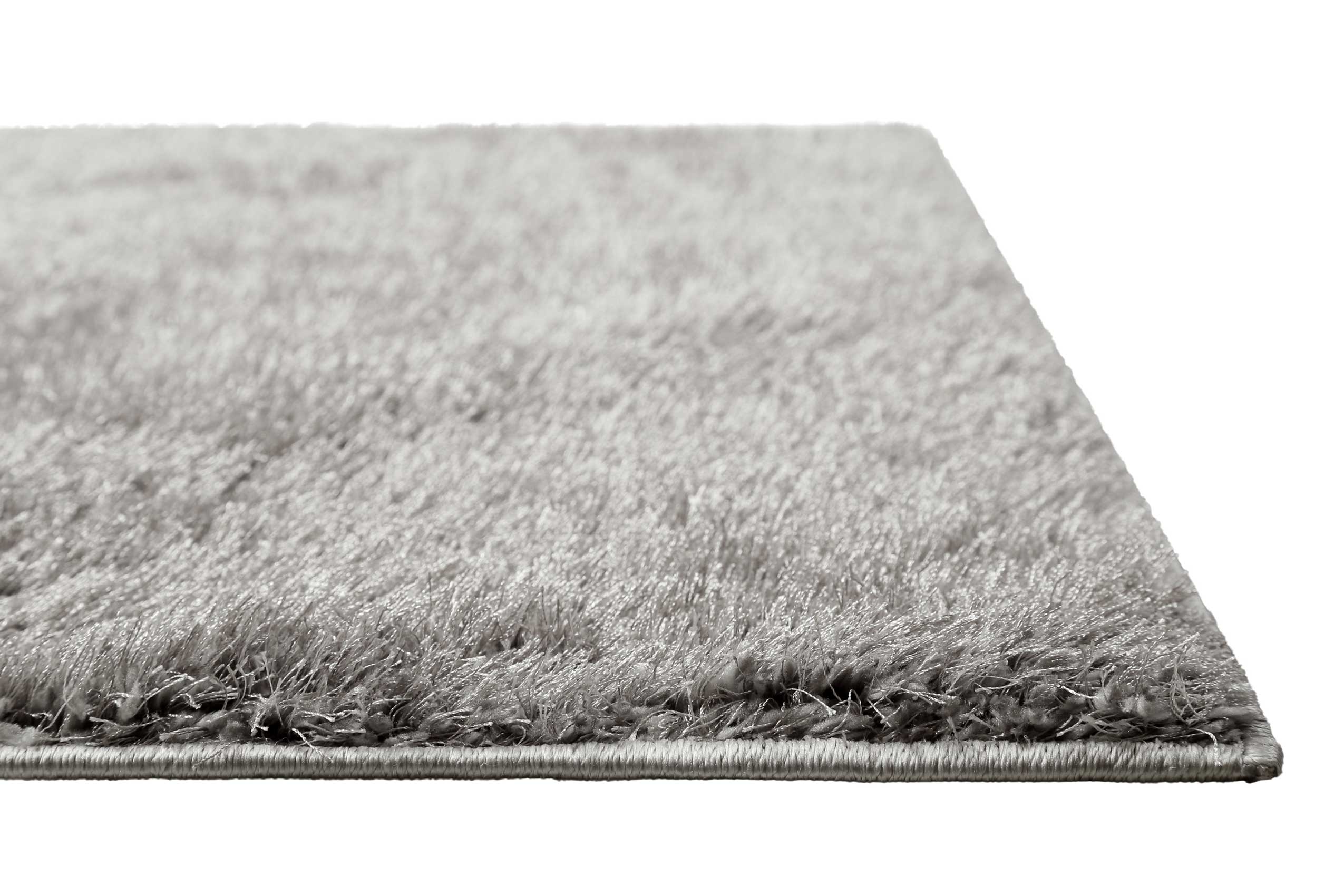 Teppich Hellgrau Hochflor 